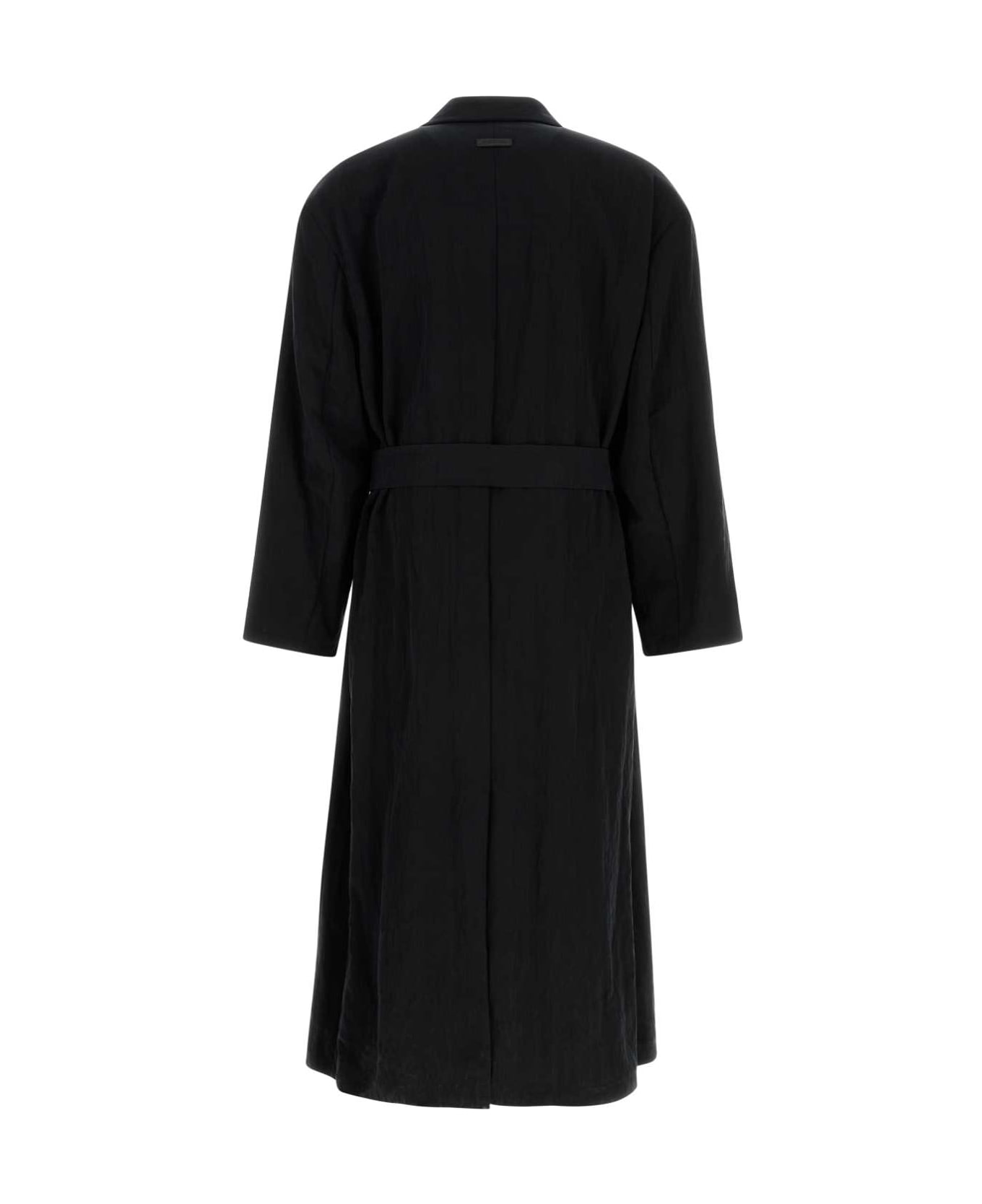 Fear of God Black Lyocell Blend Trench Coat - BLACK
