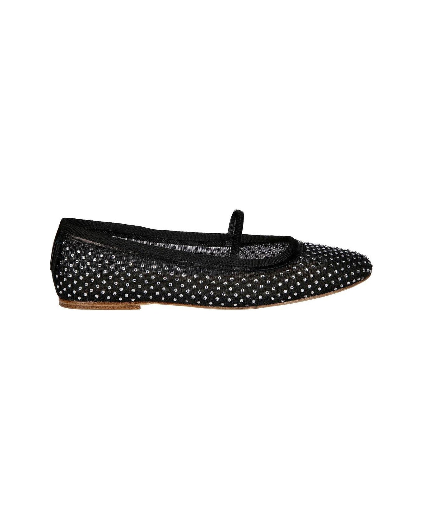 A.P.C. Swan Embellished Ballerinas - Nero