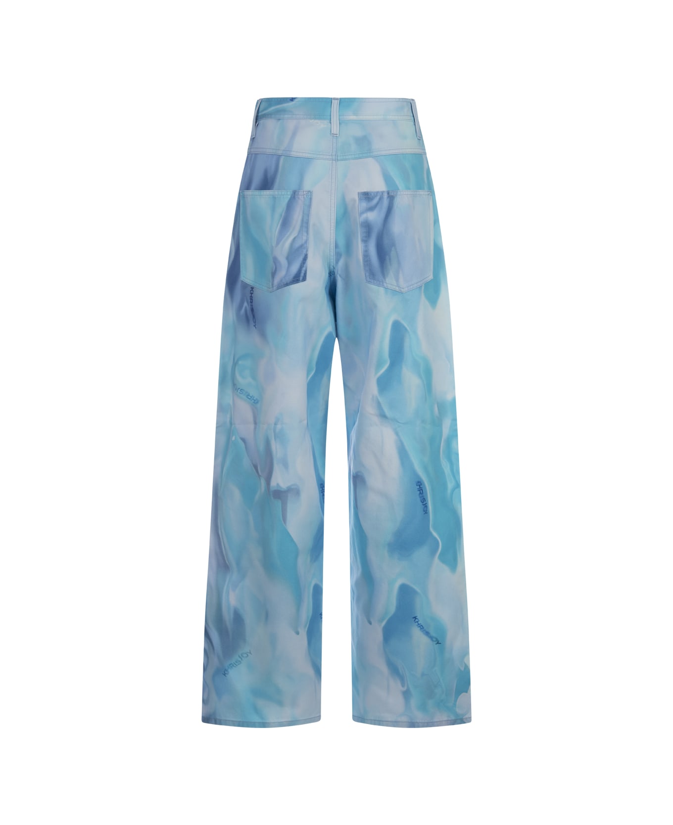 Khrisjoy Elio Air 5 Pockets Jeans In Tropical Breeze - Gnawed Blue