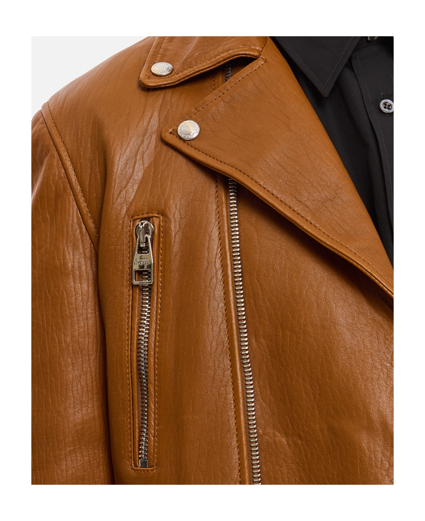 Alexander McQueen Leather Jacket - Tobacco ブレザー