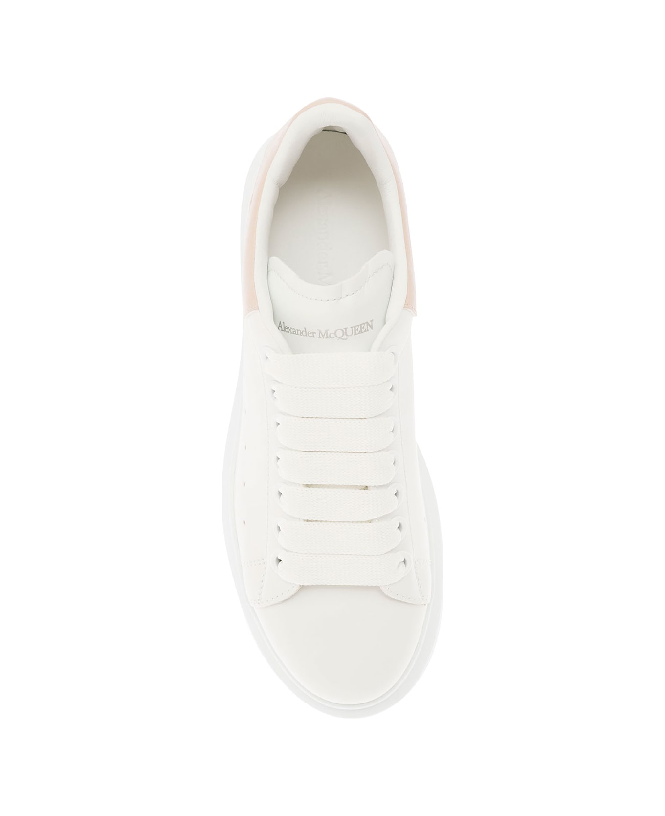 Alexander McQueen White Low Top Sneakers With Oversized Platform In Leather Woman - White ウェッジシューズ