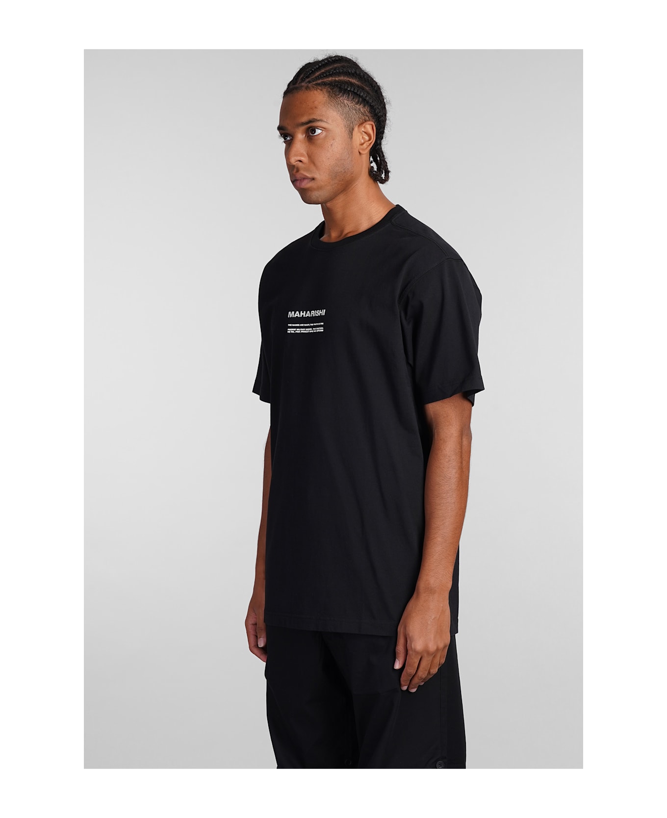 Maharishi Pax Cultura T-shirt In Black Cotton - black