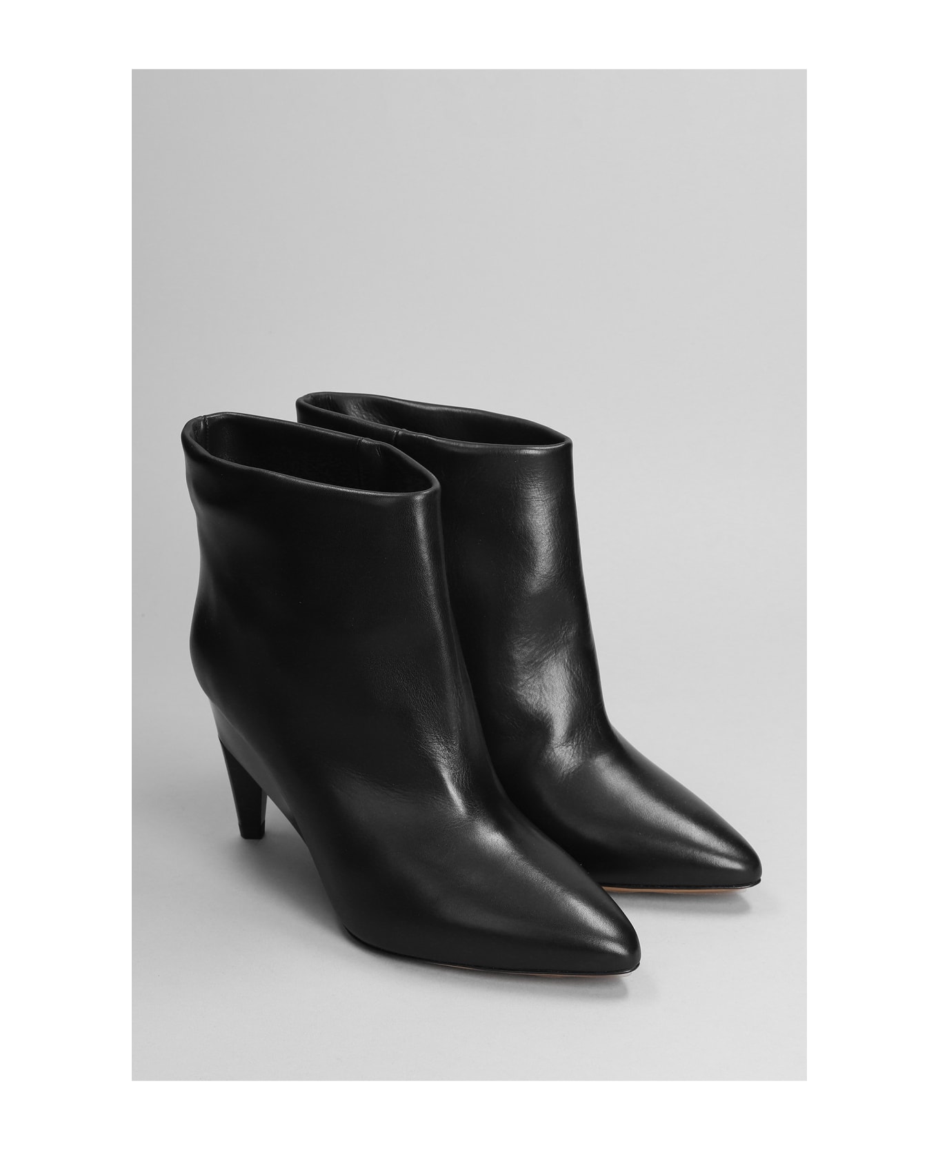 Isabel Marant Dylvee High Heels Ankle Boots In Black Leather - black
