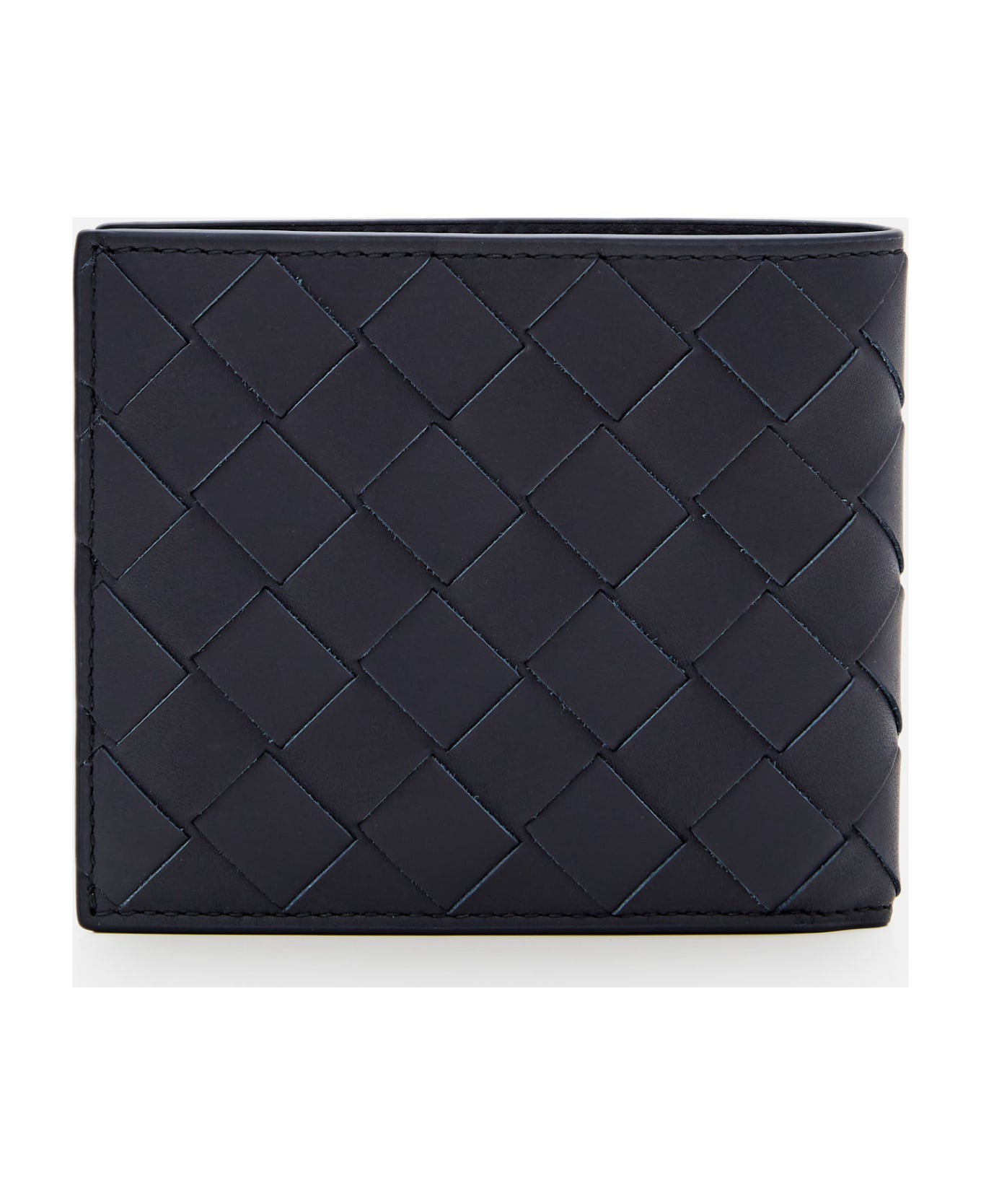 Bottega Veneta Bi-fold Intreccio Wallet - Blue