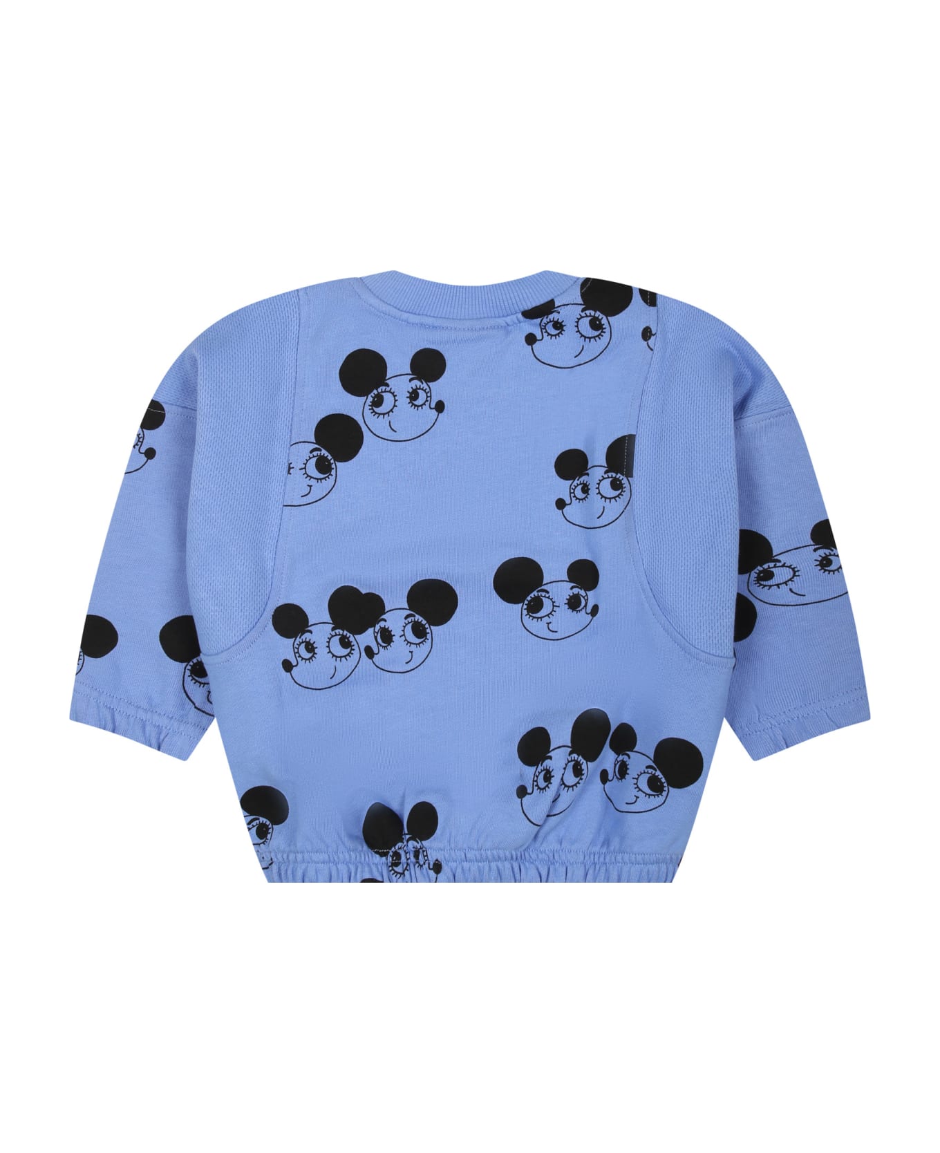 Mini Rodini Light Blue Sweatshirt For Baby Boy With Mice - Light Blue