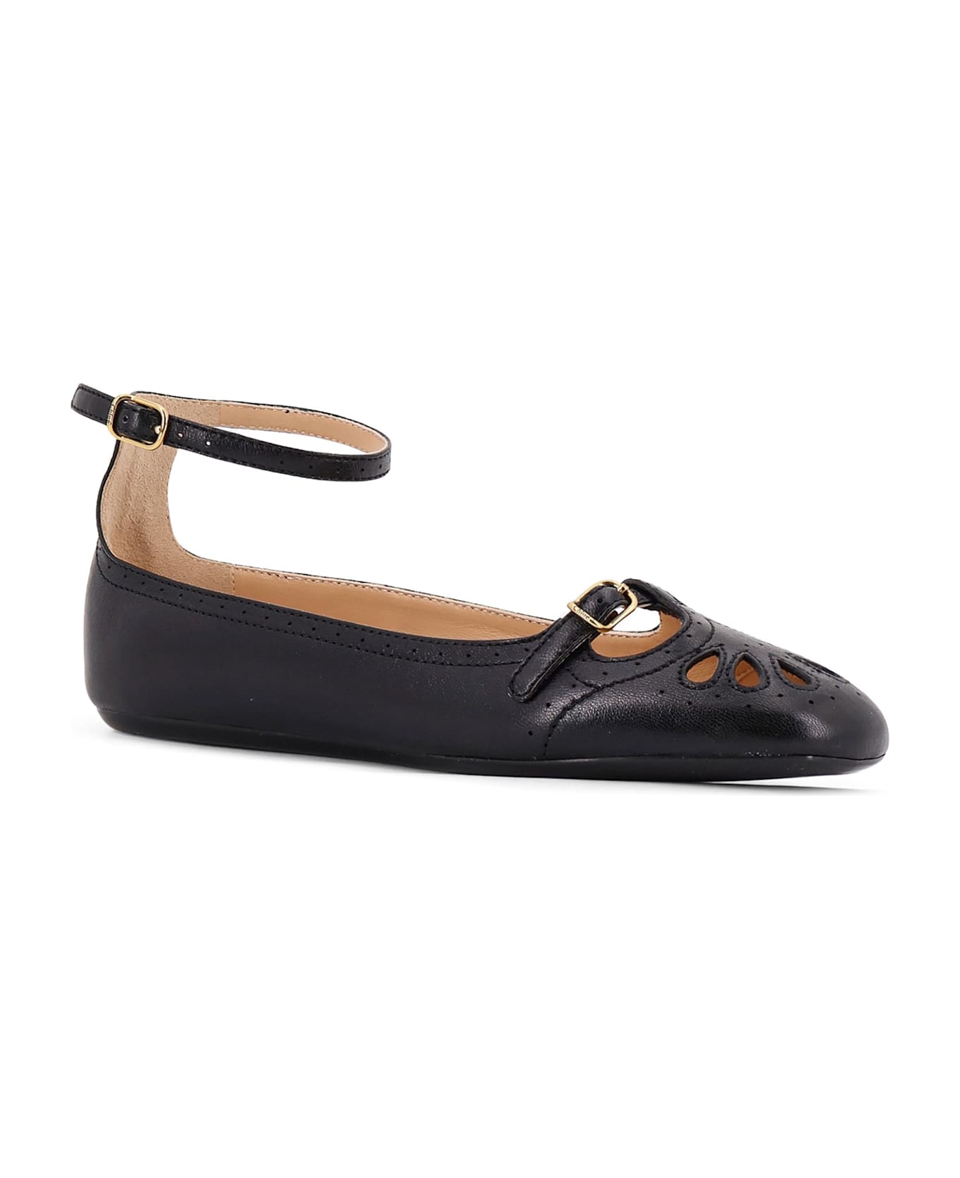Chloé Misty Leather Ballerinas - Black フラットシューズ