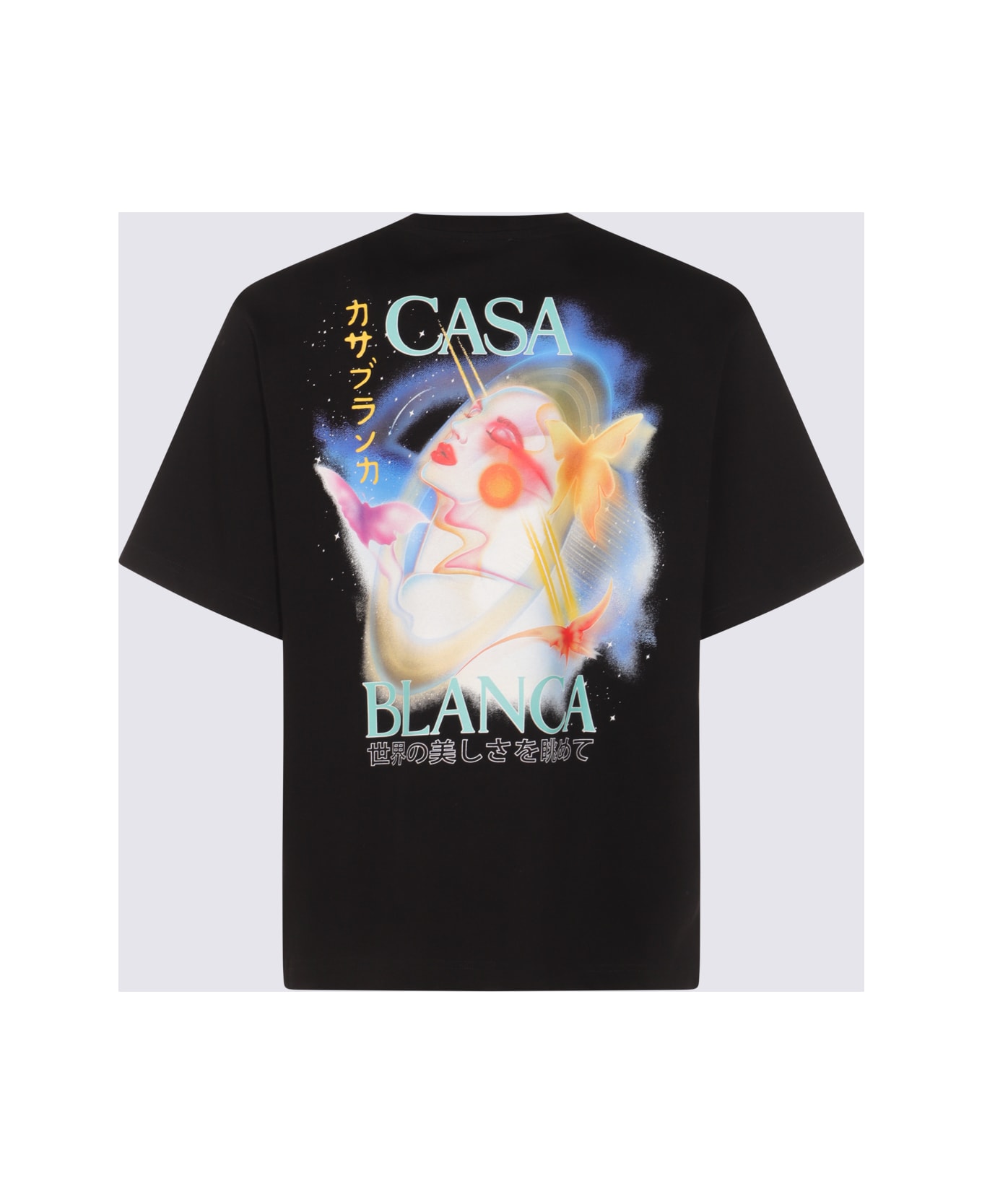 Casablanca Black Cotton T-shirt - Black