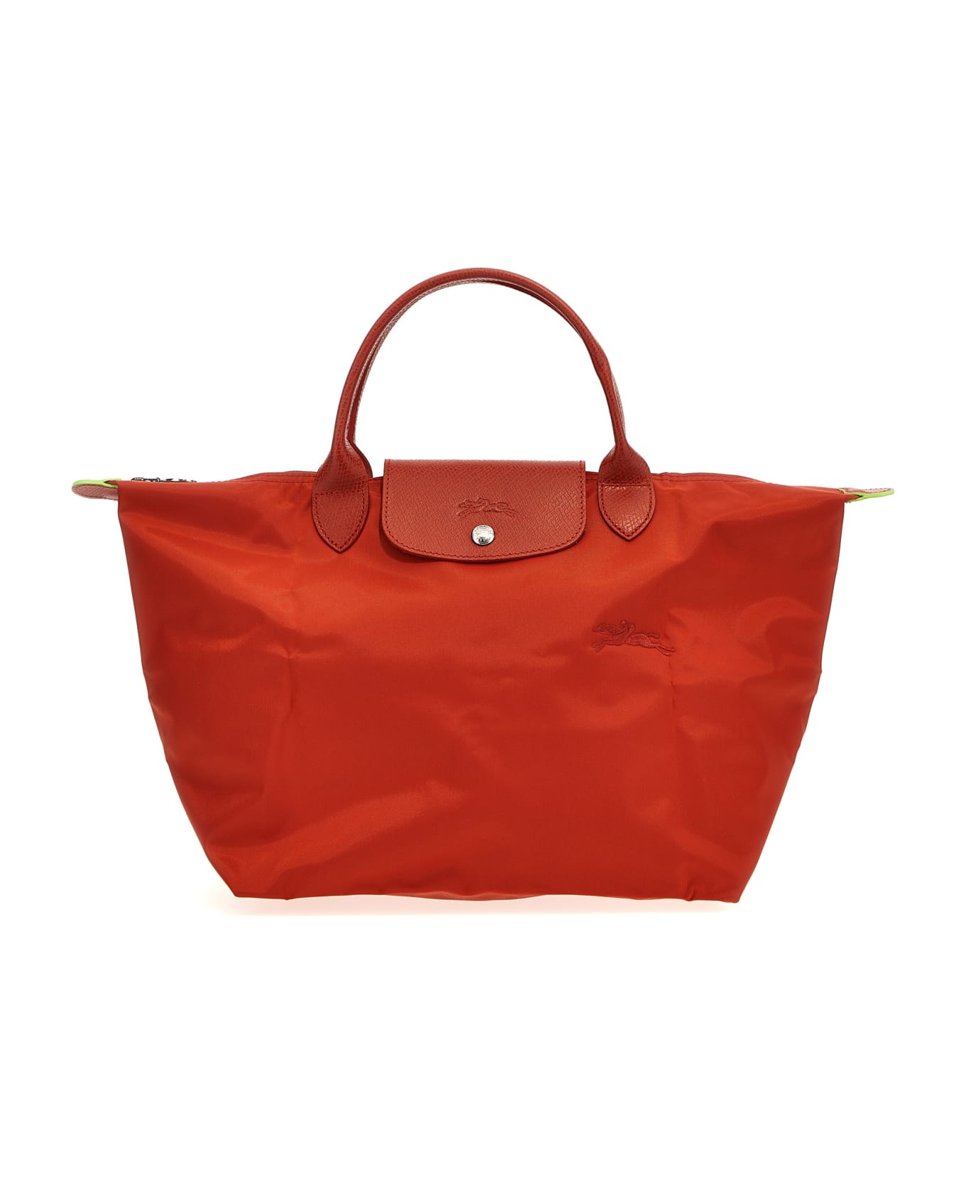 Longchamp Le Pliage Green M - Red トートバッグ