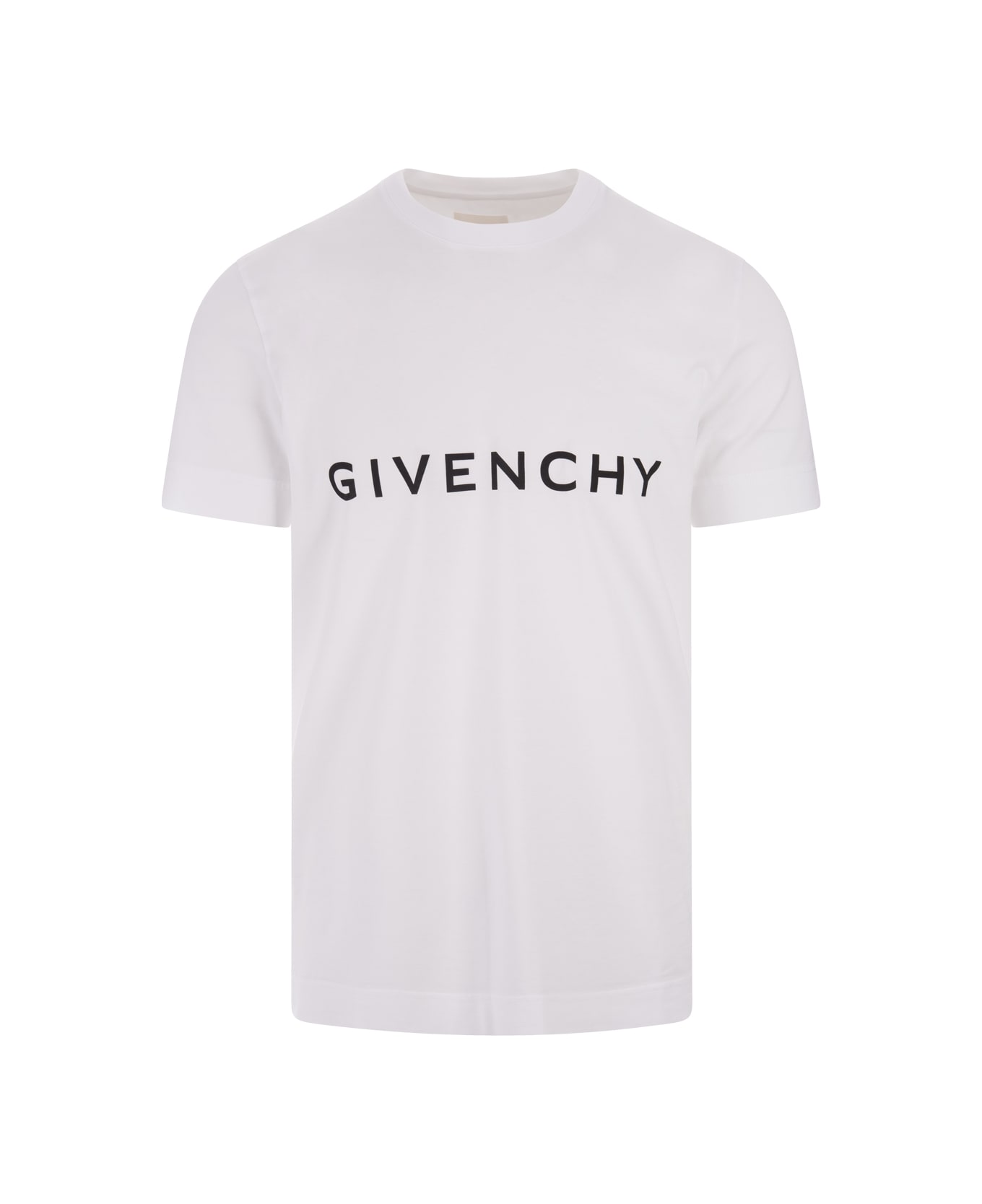 Givenchy White T-shirt With Givenchy Archetype Print On Front - White