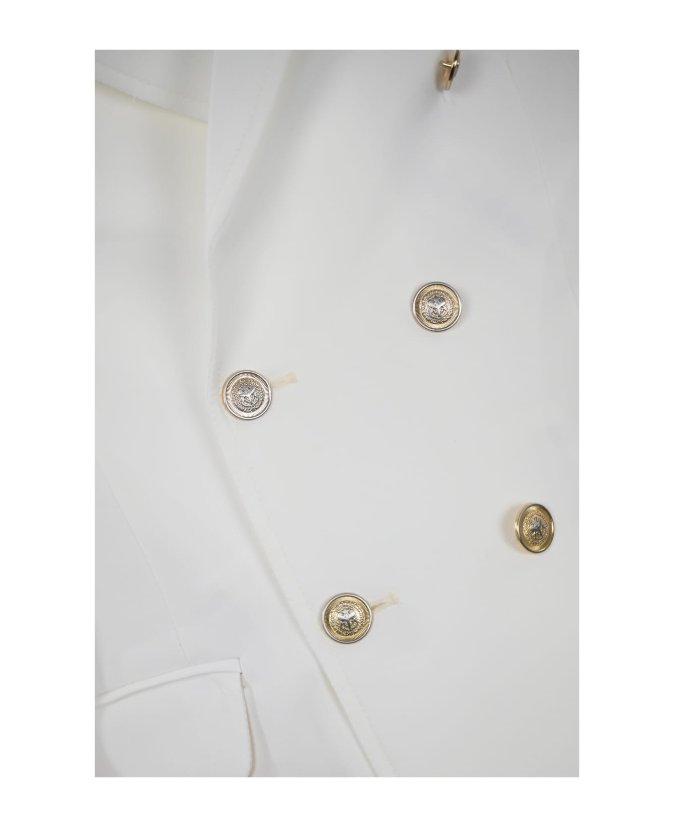 Daniele Alessandrini White Double-breasted Suit - Panna