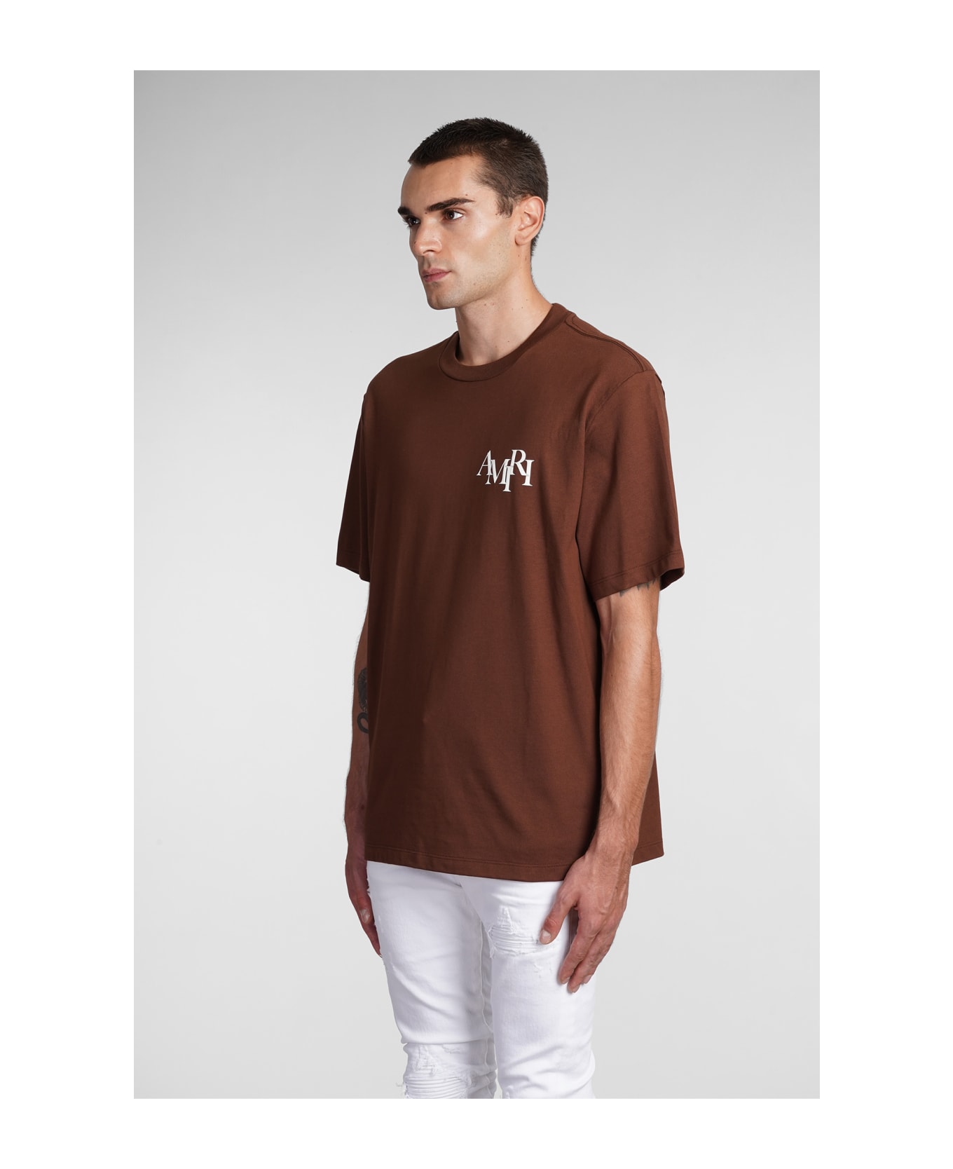 AMIRI T-shirt In Brown Cotton - brown