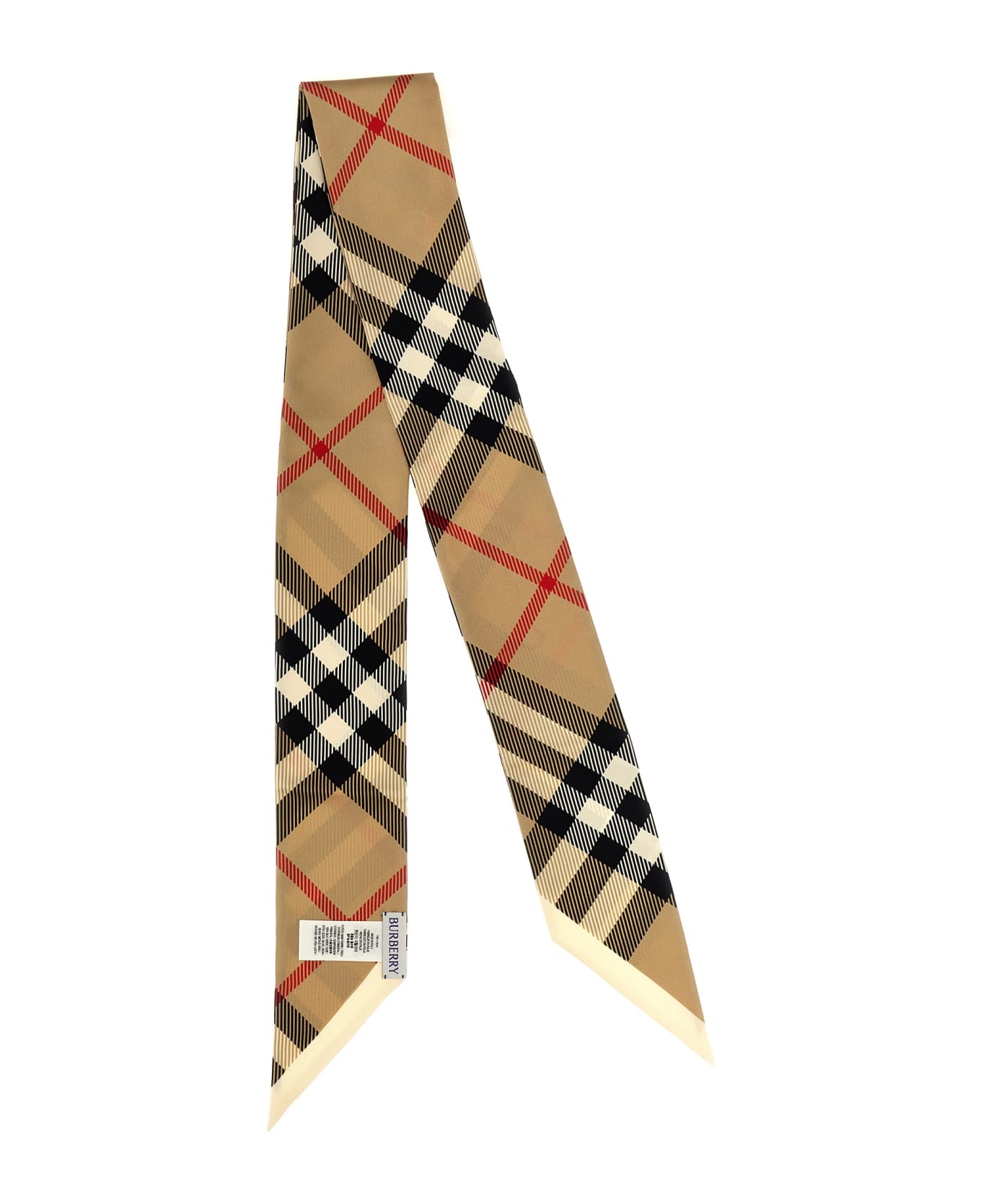 Burberry Check Thin Scarf - Beige