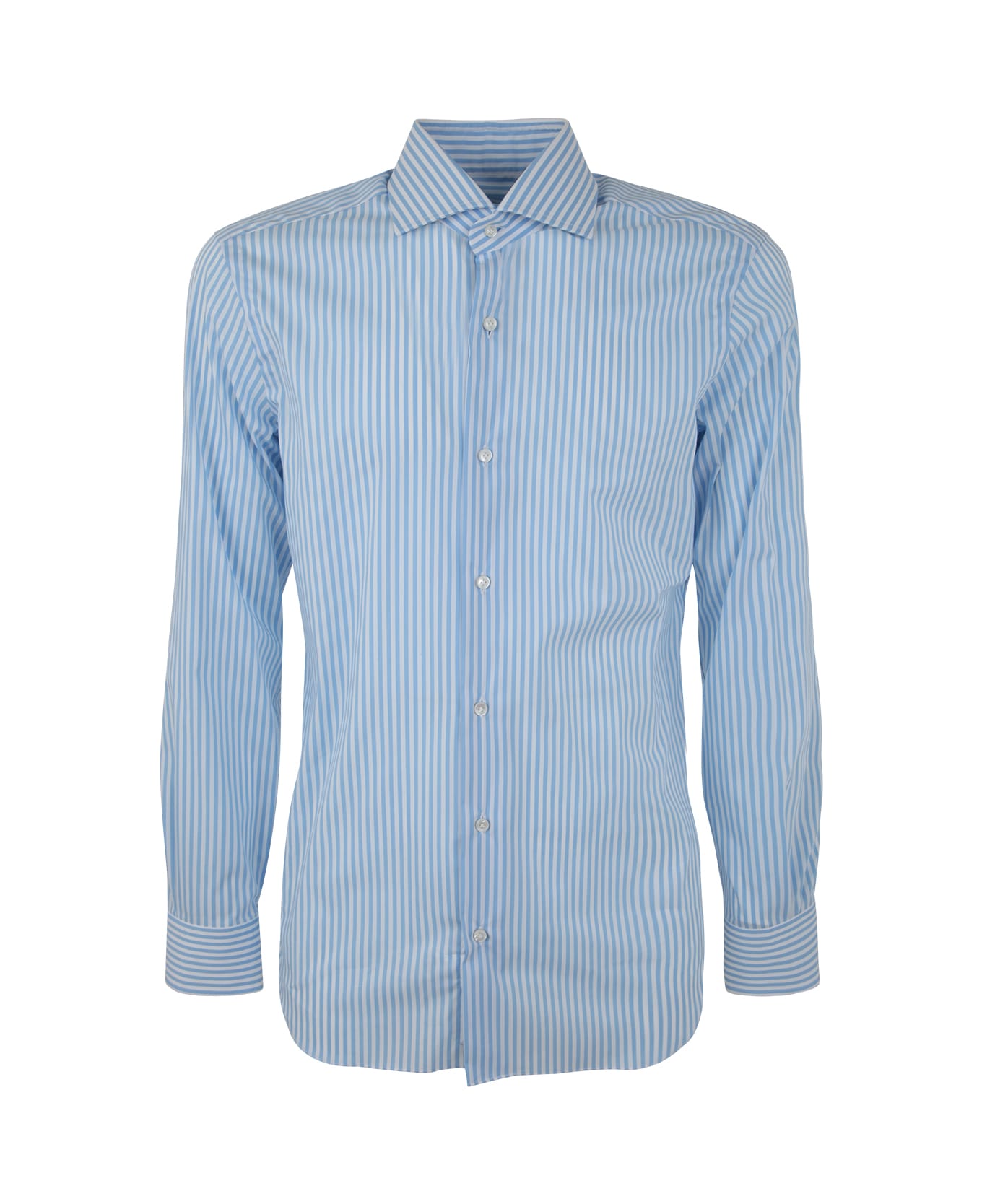 Barba Napoli Large Stripe Shirt - Light Blue シャツ