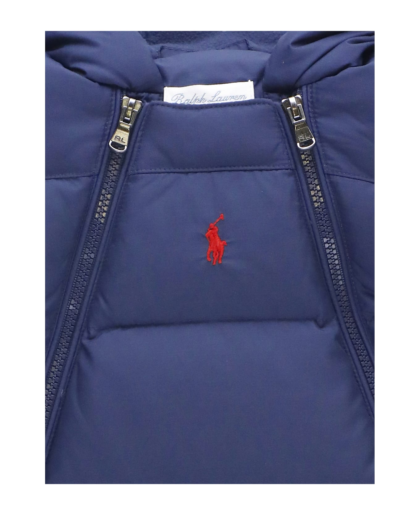 Ralph Lauren Pony Padded Onesie - Blue