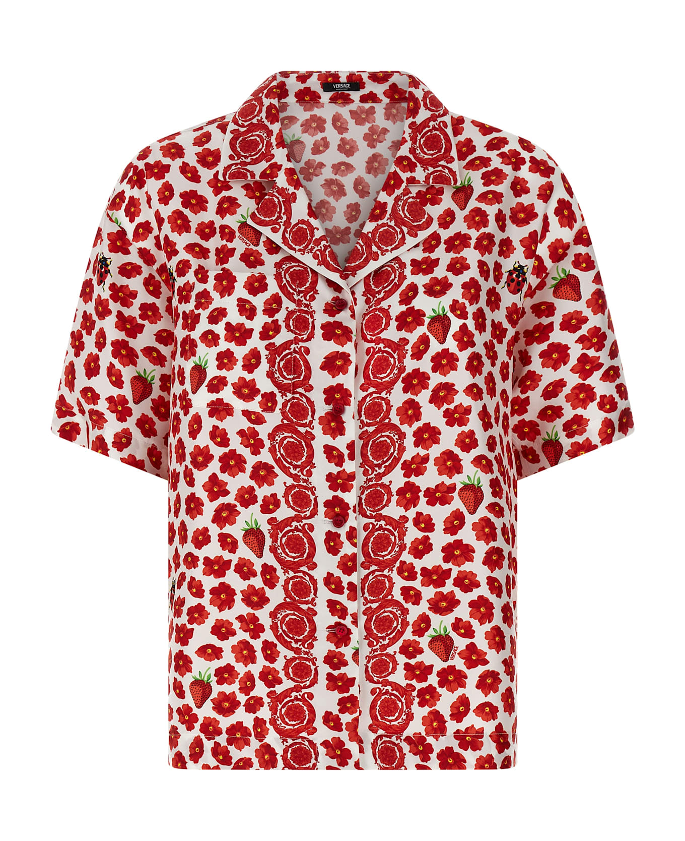 Versace 'strawberry Garden' Shirt - Multicolor
