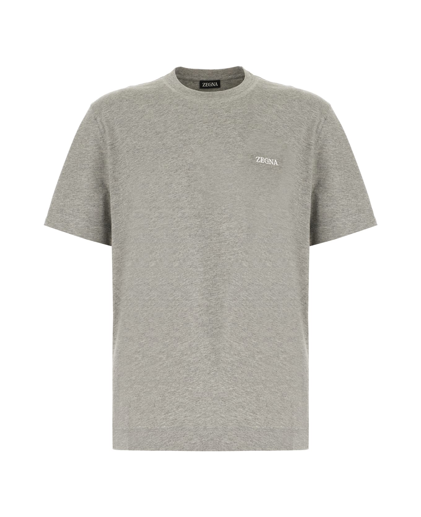Zegna Grey Cotton T-shirt - GREY MELANGE