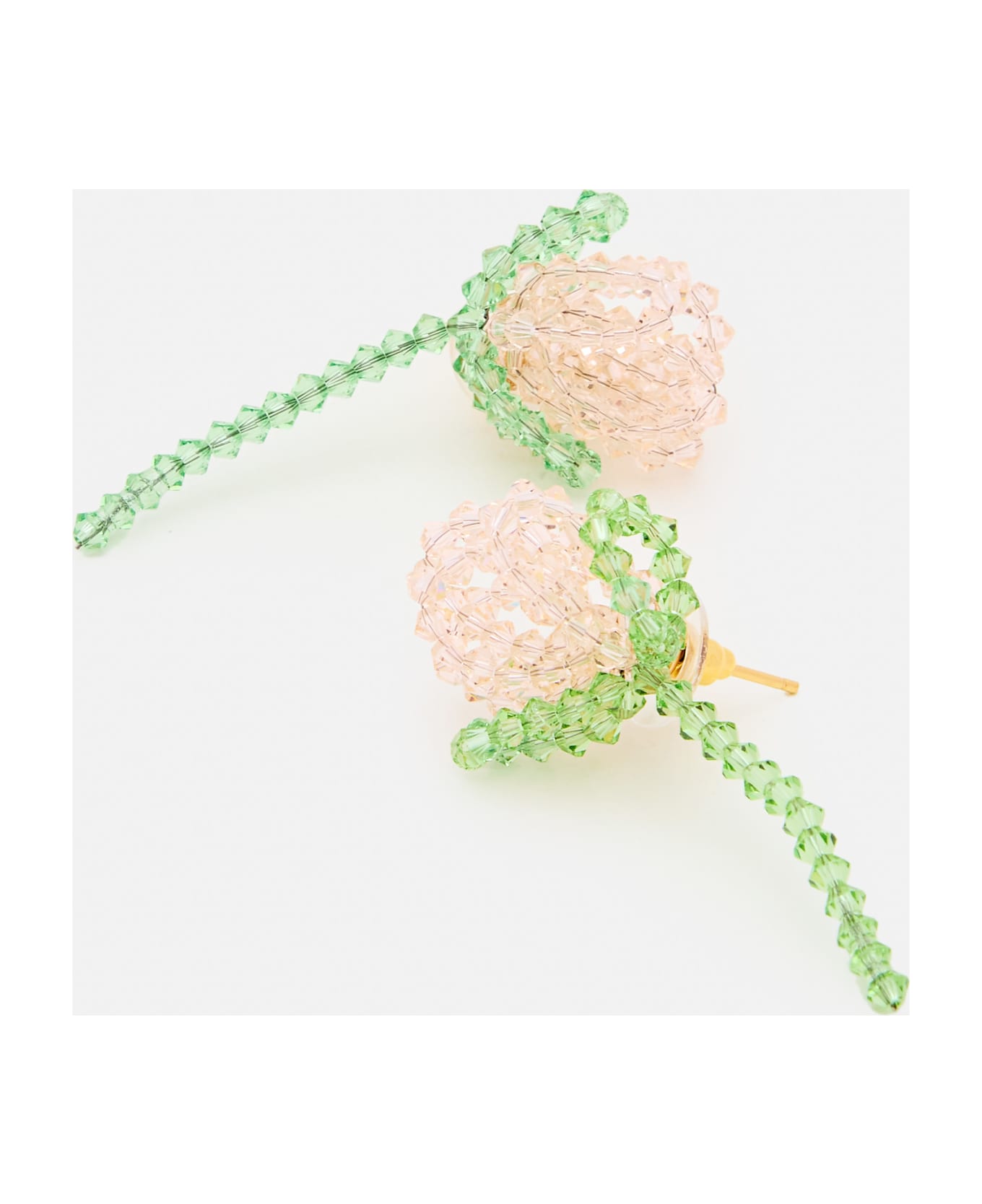 Simone Rocha Cluster Crystal Flower Earring - Pink