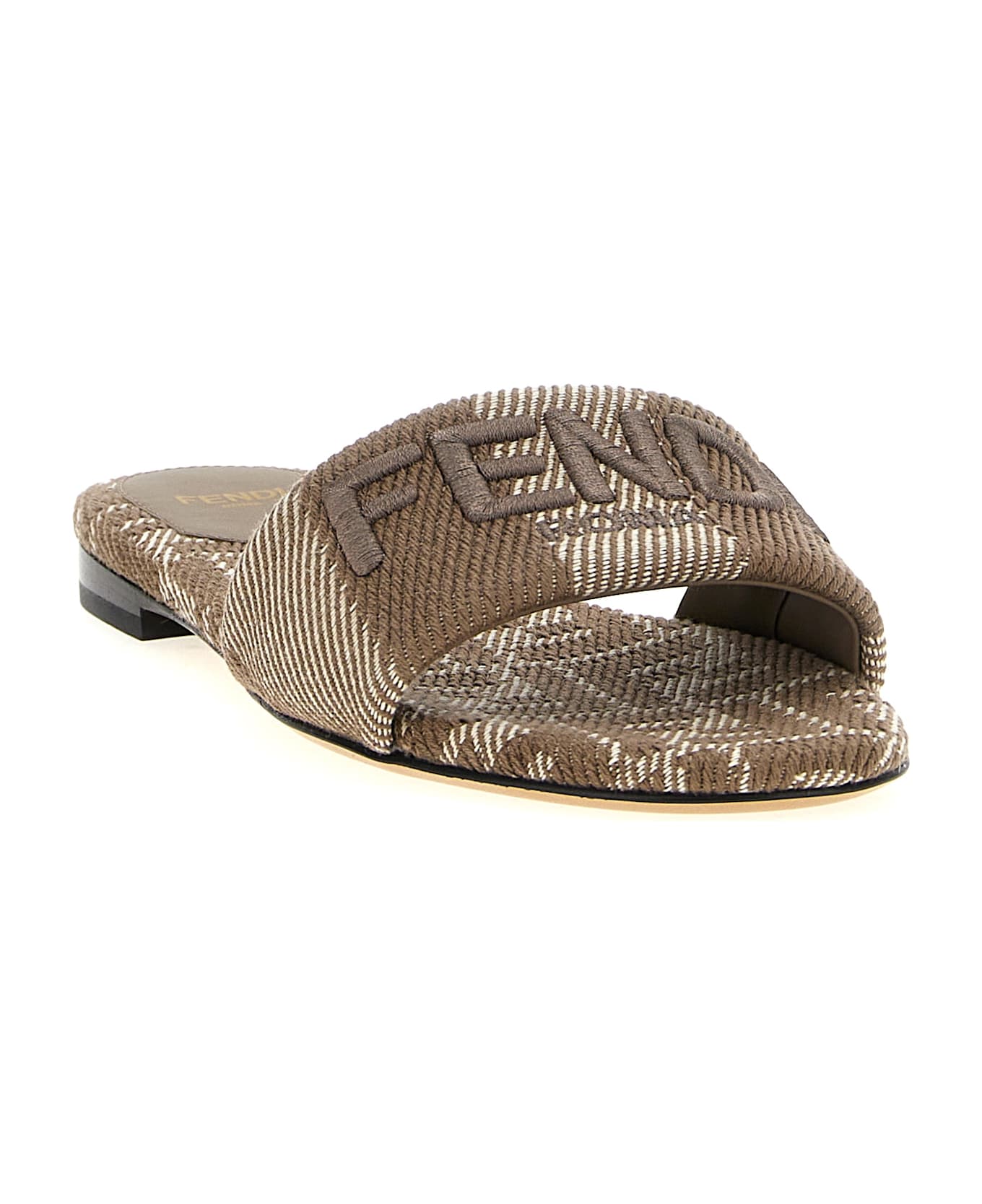 Fendi 'fendi Sunshine' Slides - Brown サンダル