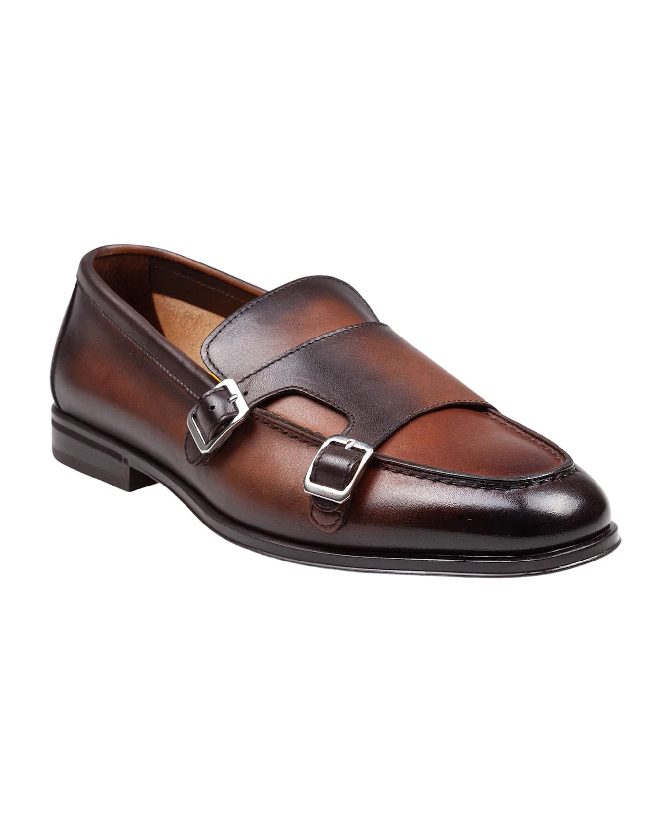 Doucal's Double Bucke Adler Loafers In Wood Color Leather - Wood