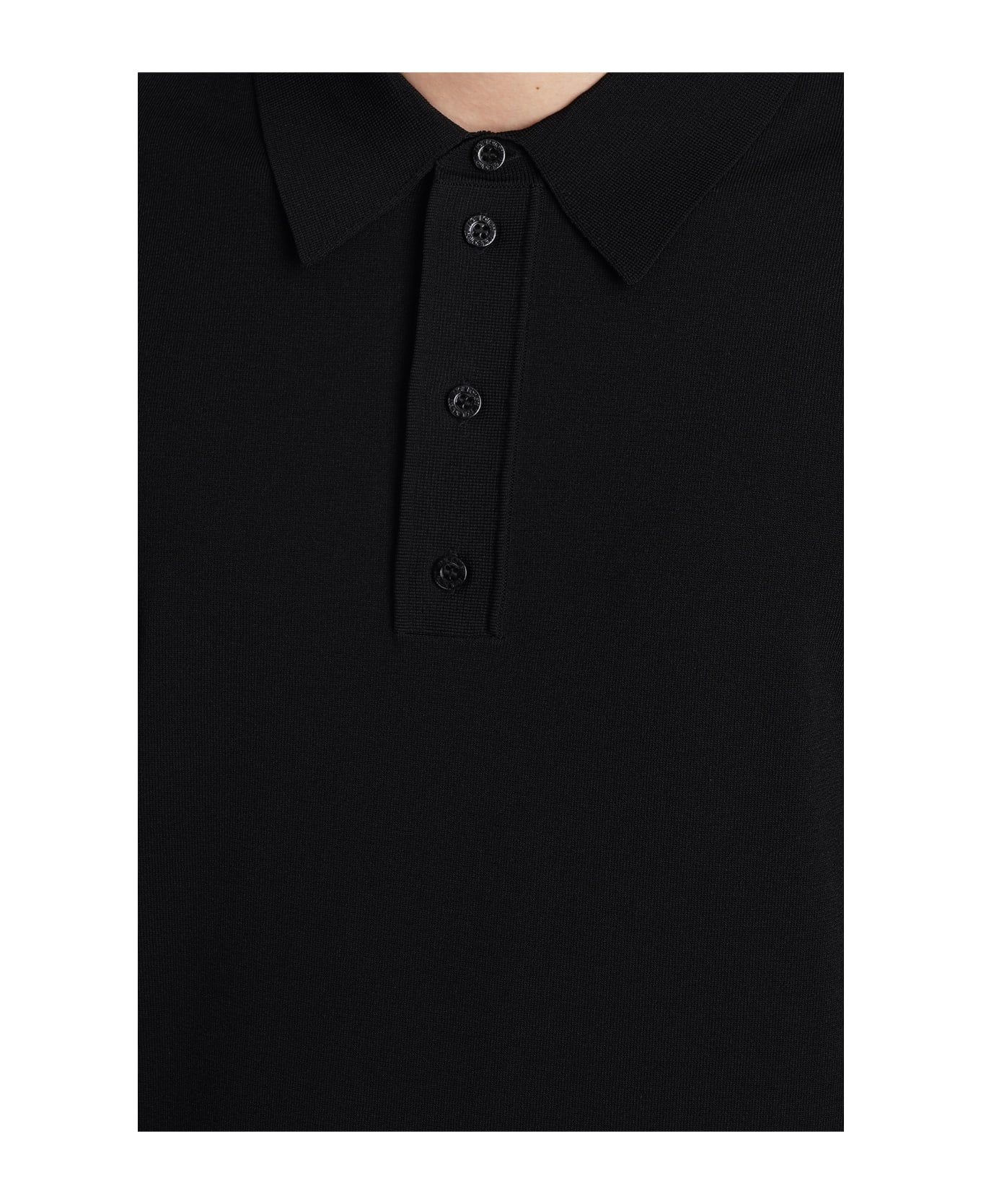 Neil Barrett Polo In Black Viscose - N Black ポロシャツ