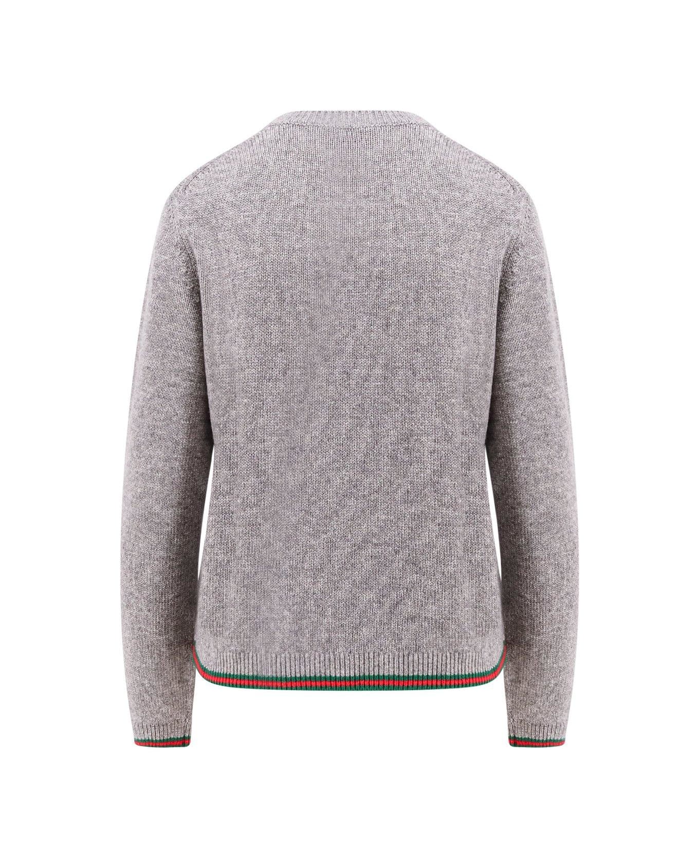 Gucci Striped Hem Knit Sweater - Grigio