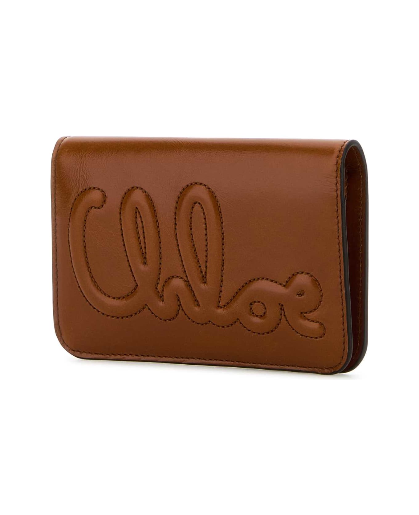 Chloé Caramel Leather Wallet - CLAYBROWN