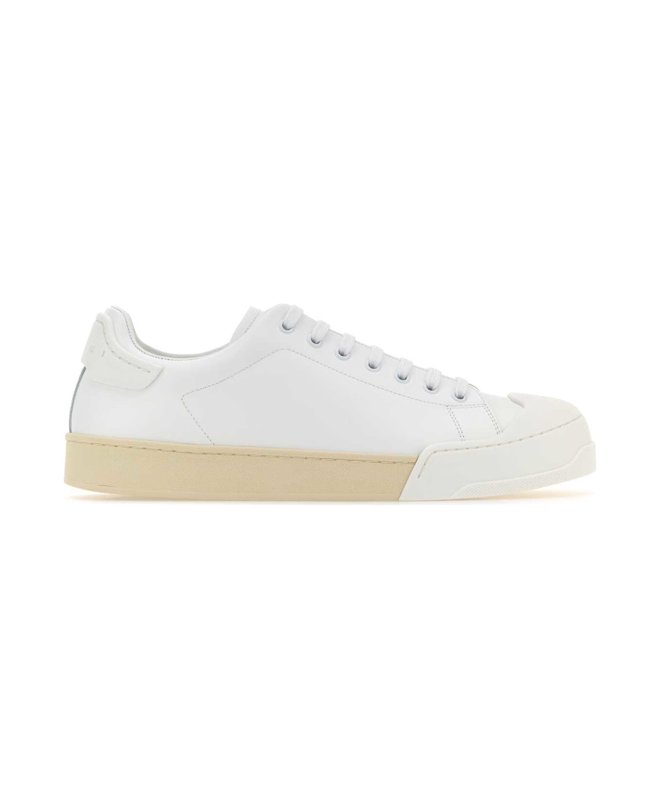 Marni White Leather Dada Sneakers - LILYWHITELILYWHITE