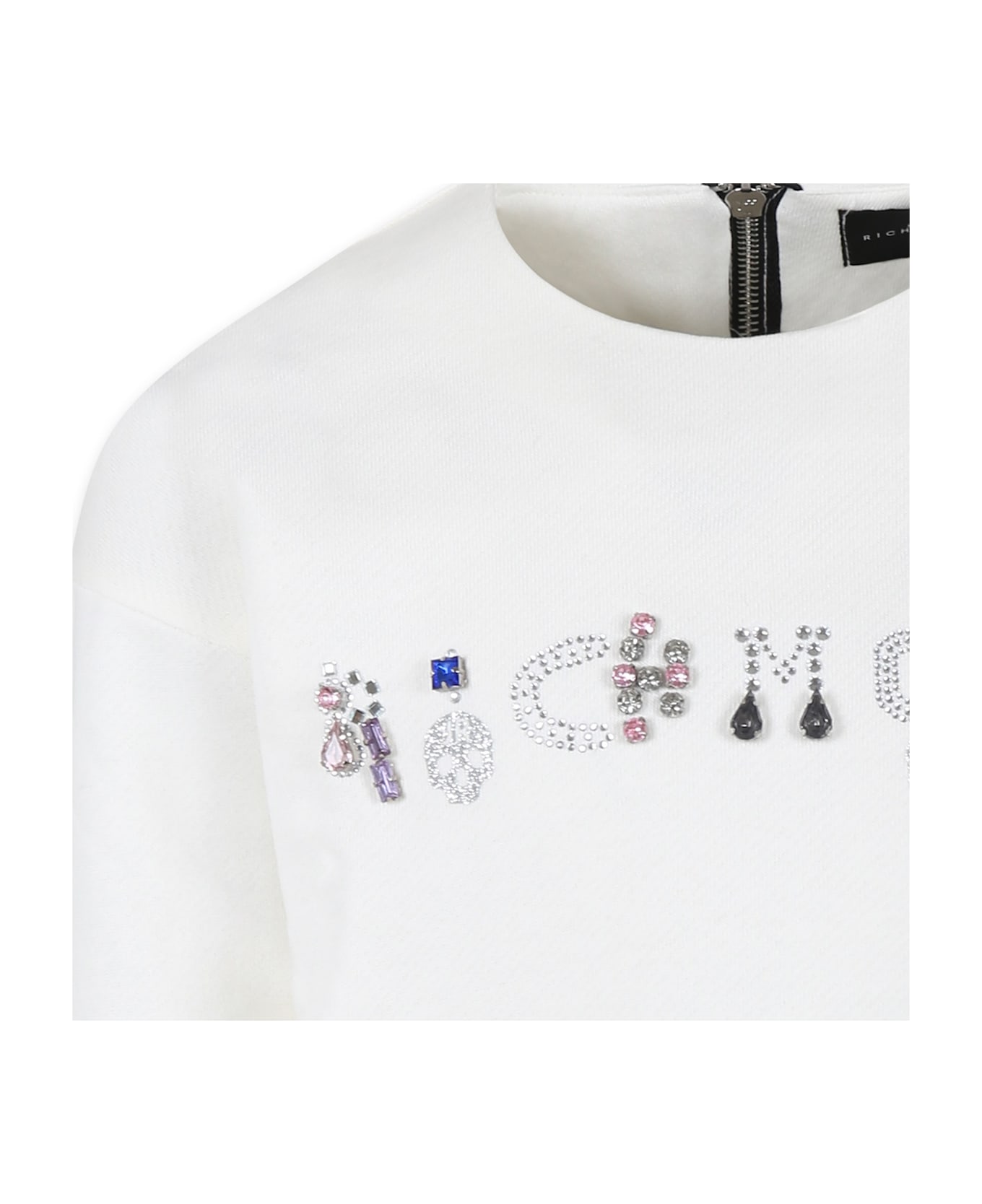 Richmond White Sweatshirt For Girl - White