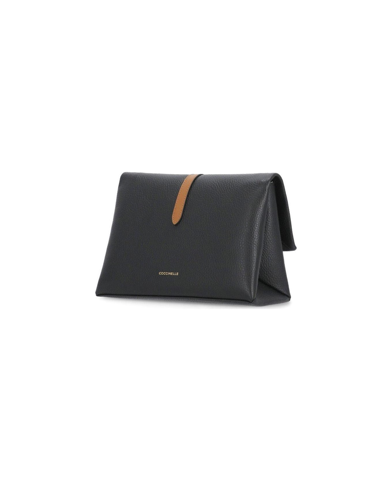 Coccinelle Dorian Tricolor Small Shoulder Bag - Black