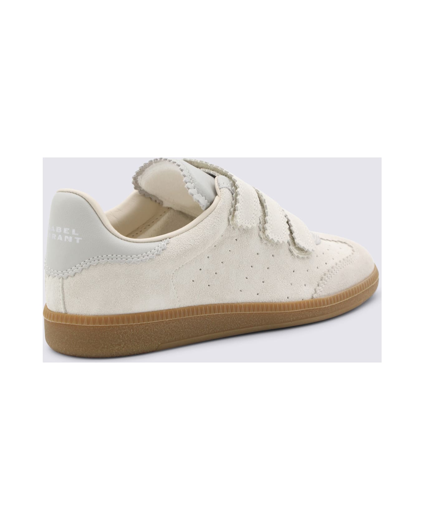 Isabel Marant White Leather Sneakers - Beige