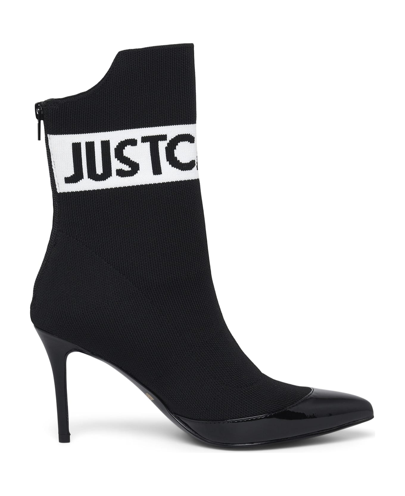 Just Cavalli Ankle Boots With Heels And Logo "just Cavalli" - Black