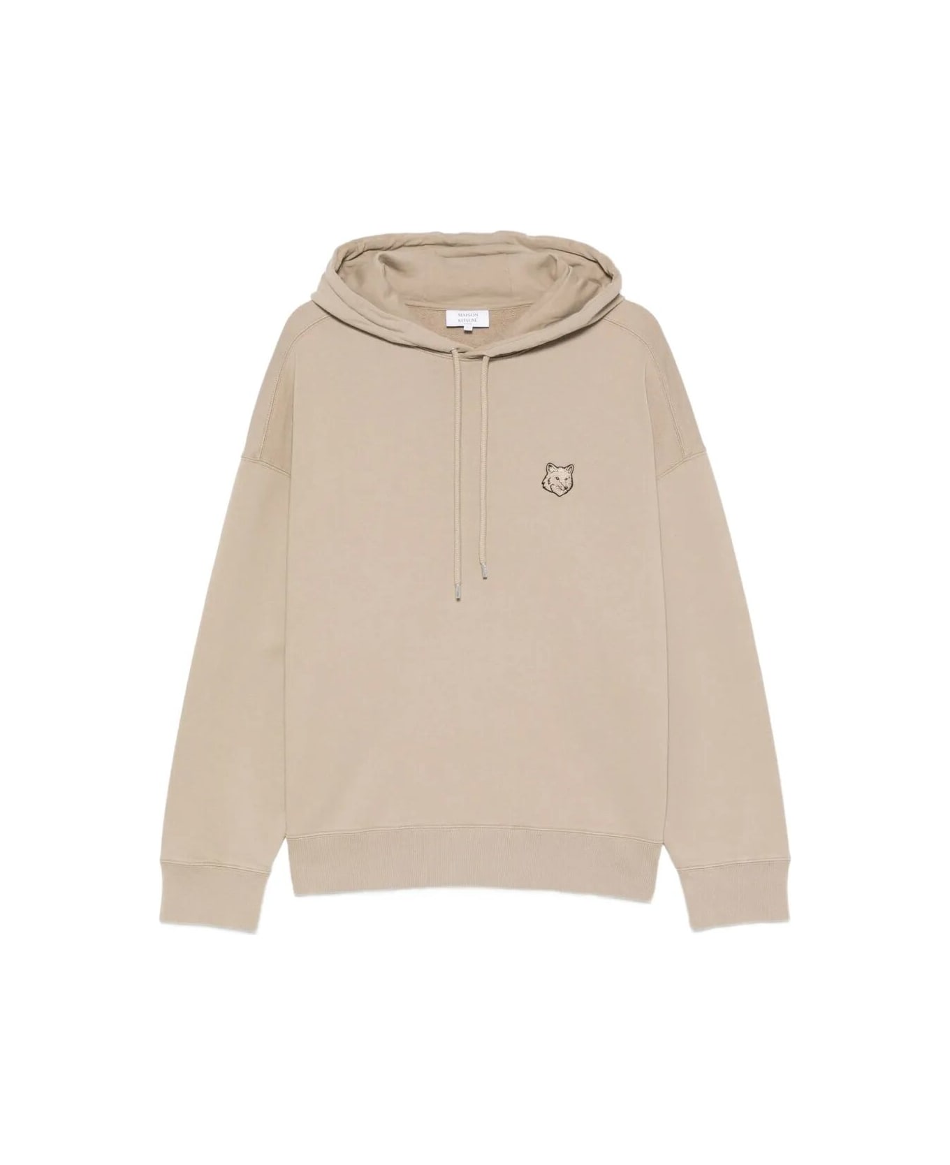 Maison Kitsuné Fox Head Oversize Hoodie - Concrete Beige