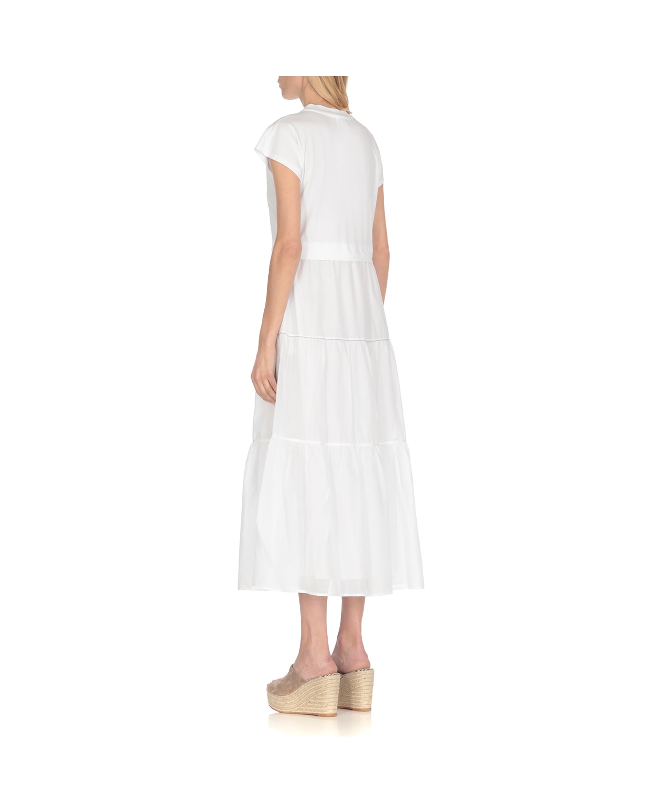Peserico Cotton Midi Dress - White