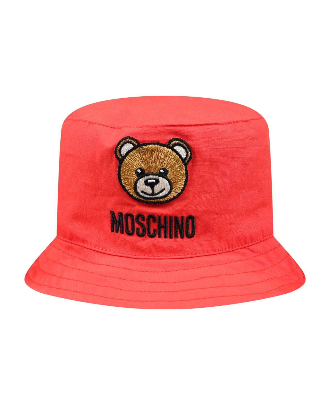 Moschino Red Cloche For Baby Kids With Teddy Bear - Red アクセサリー＆ギフト