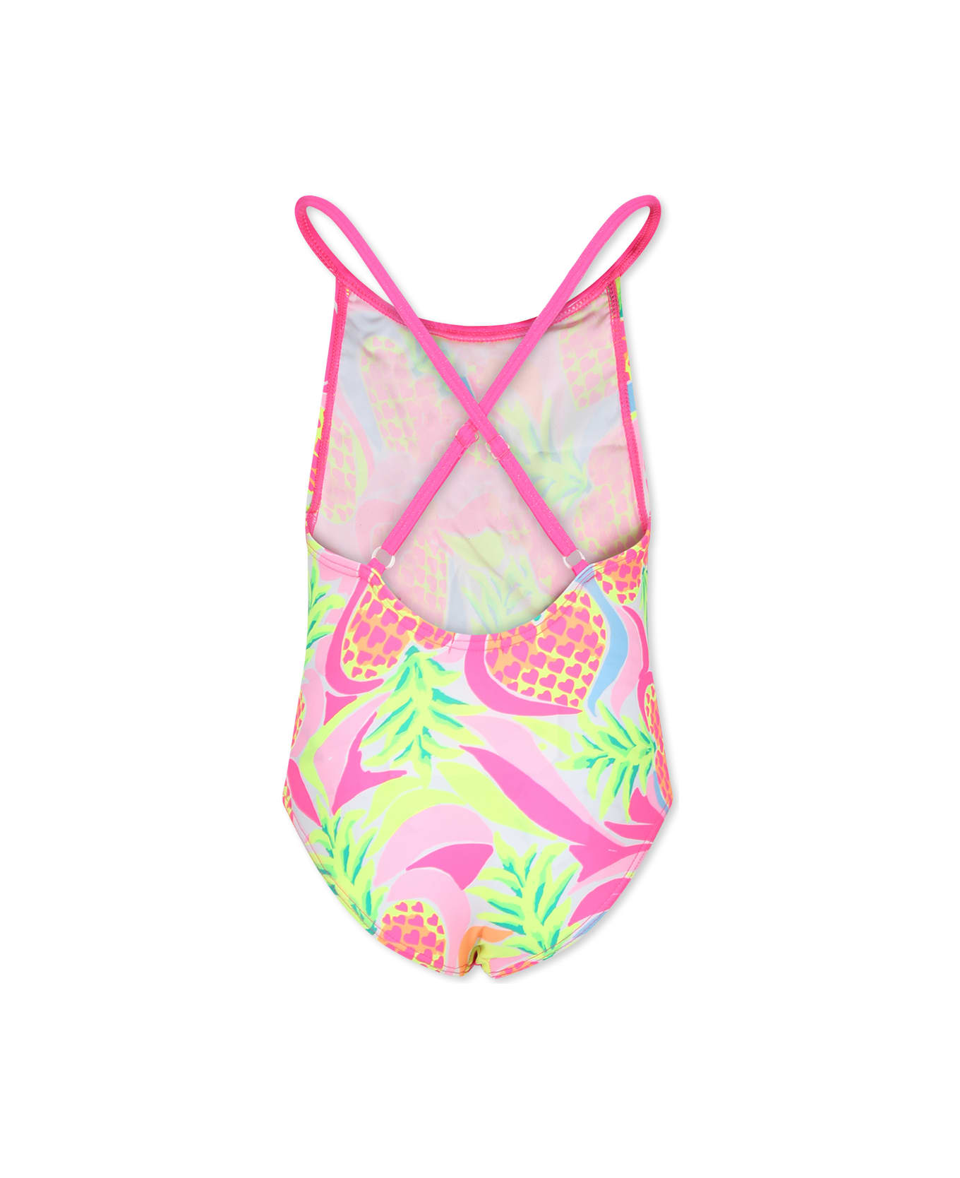 Billieblush Pink Swimsuit For Girl With Pineapple Print - Multicolor