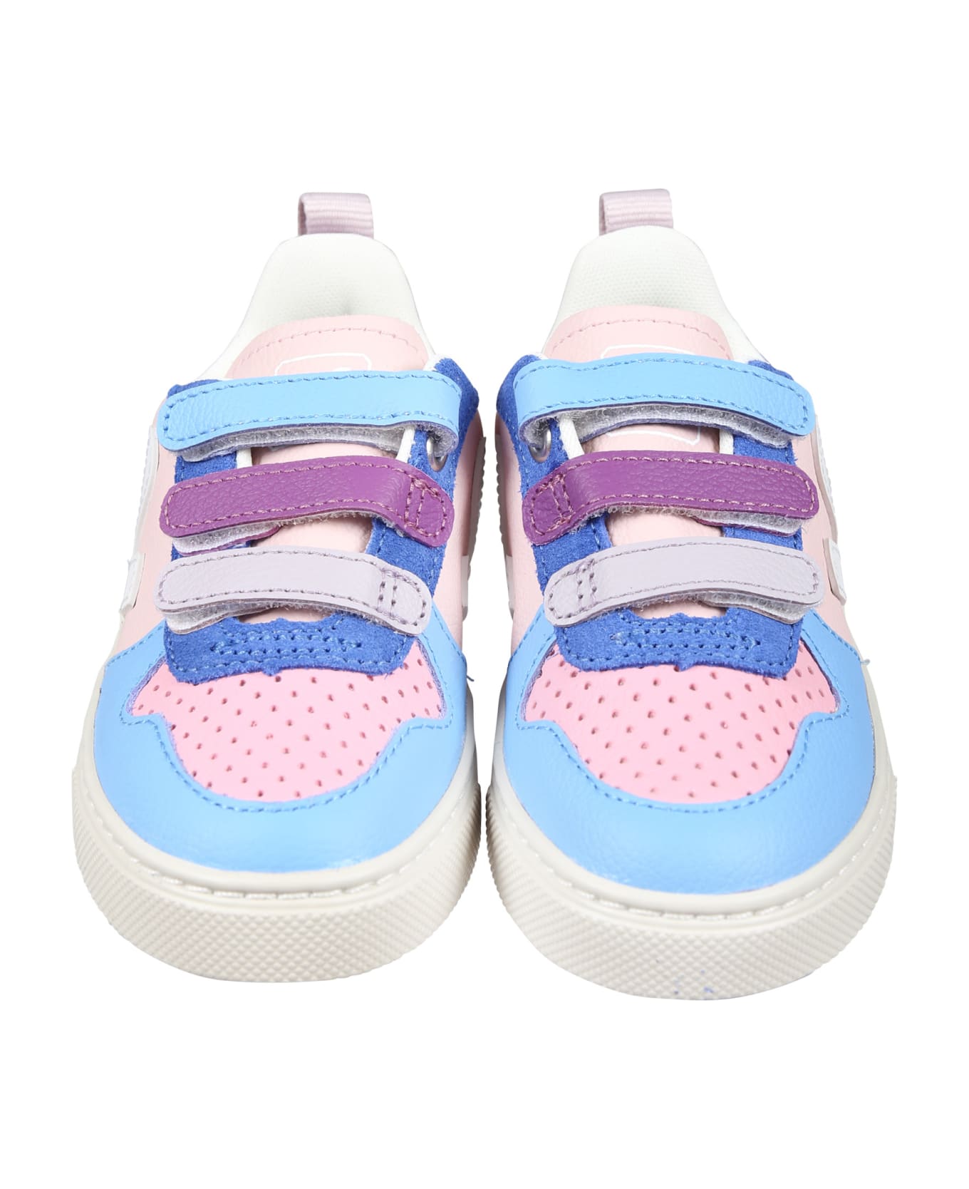 Veja Pink Sneakers For Girl With Logo - Multicolor