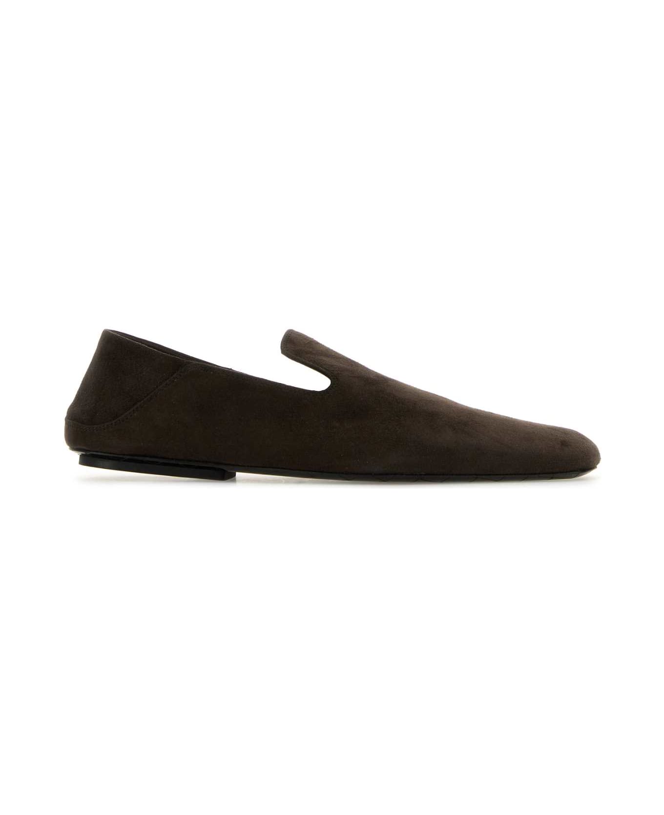 Bottega Veneta Dark Brown Suede Adamo Slippers - FONDANT