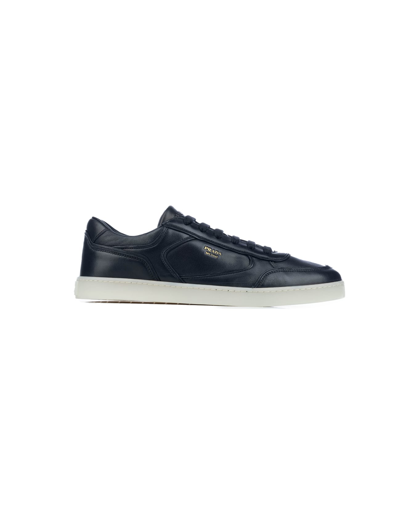 PRADA｜SNEAKERS (2EE443 F G000 3LF5 F0632) Prada Black Leather Sneakers | italist