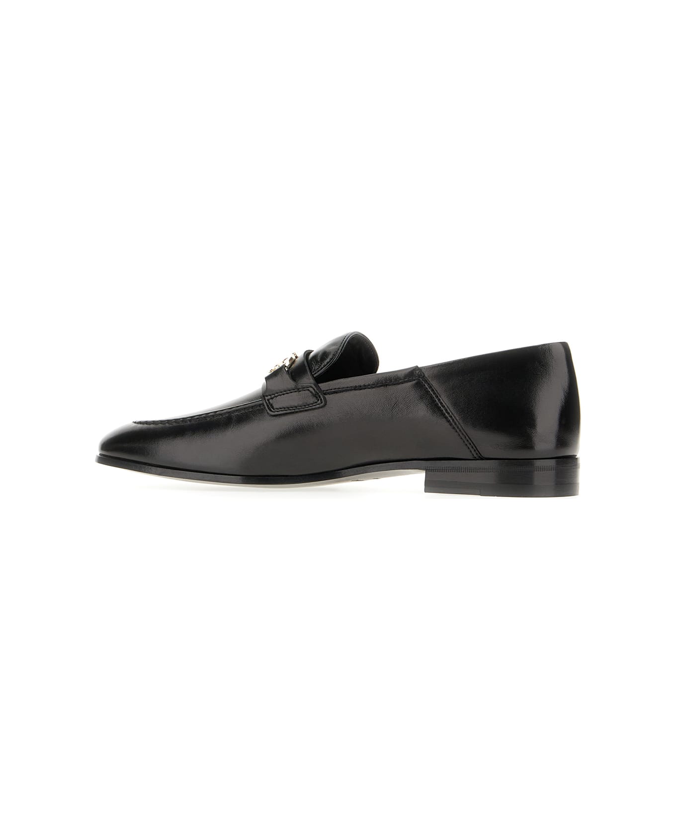 Ferragamo Black Leather Loafers - Nero