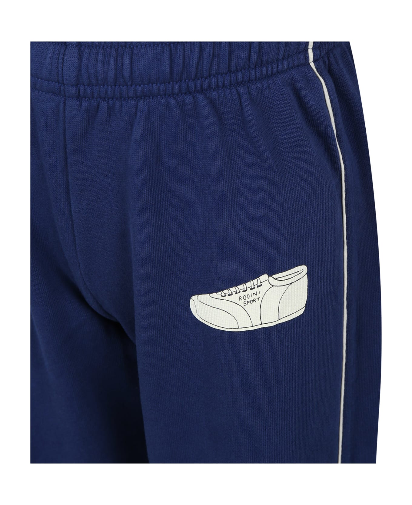 Mini Rodini Blue Sports Trousers For Kids - Blue