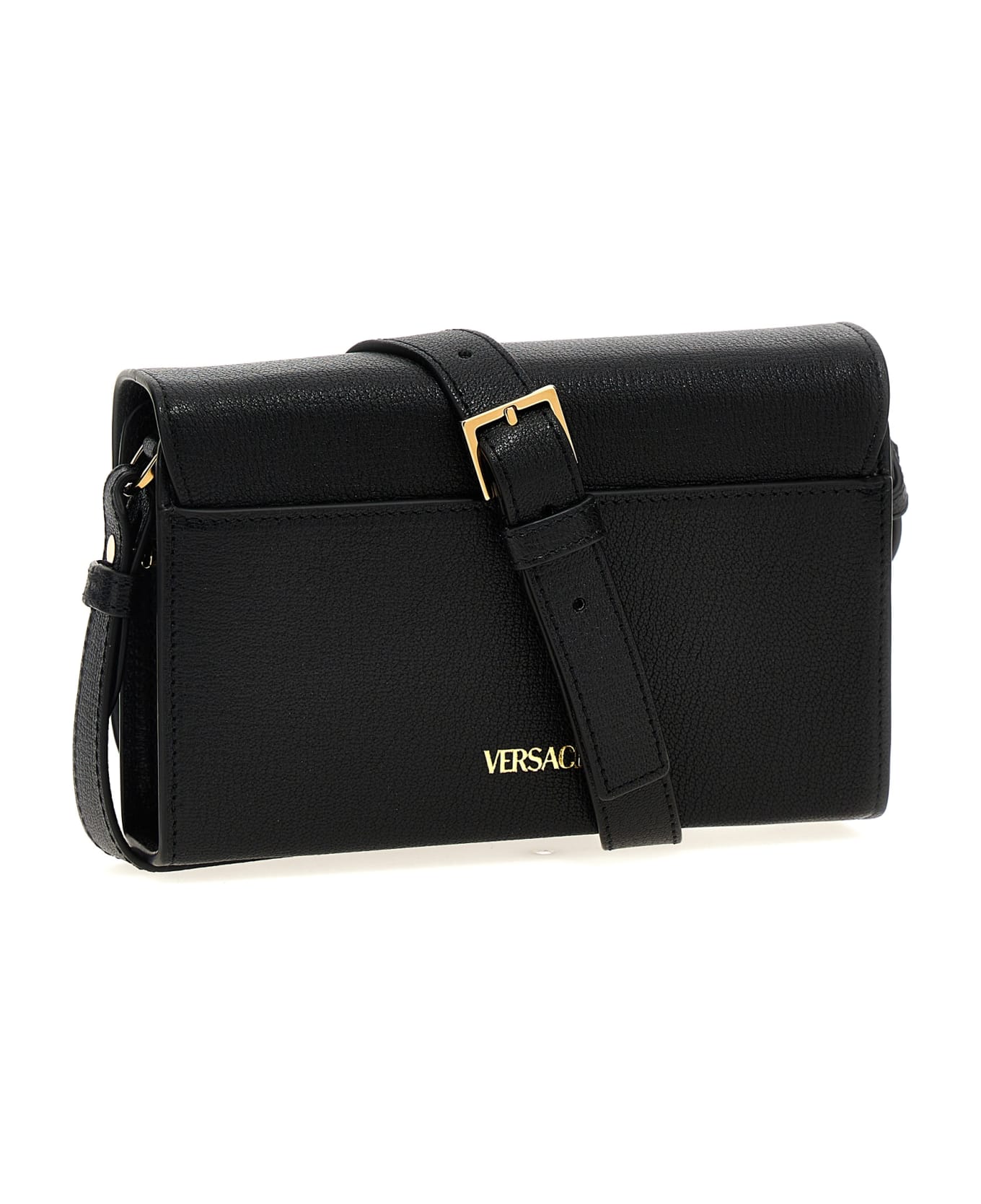 Versace 'medusa Biggie' Crossbody Bag - Black