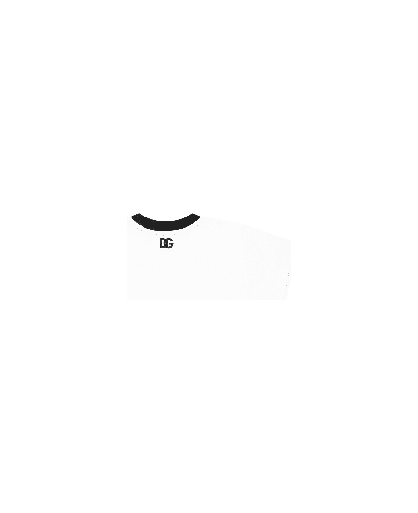 Dolce & Gabbana White T-shirt For Baby Kids With Logo - White