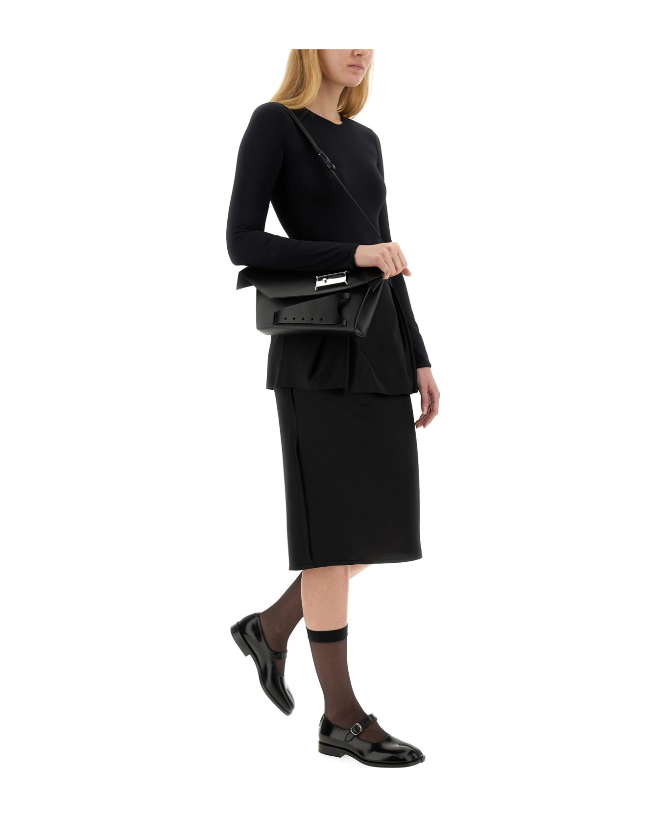 Maison Margiela Exposed Stitch Layered Skirt - Black スカート