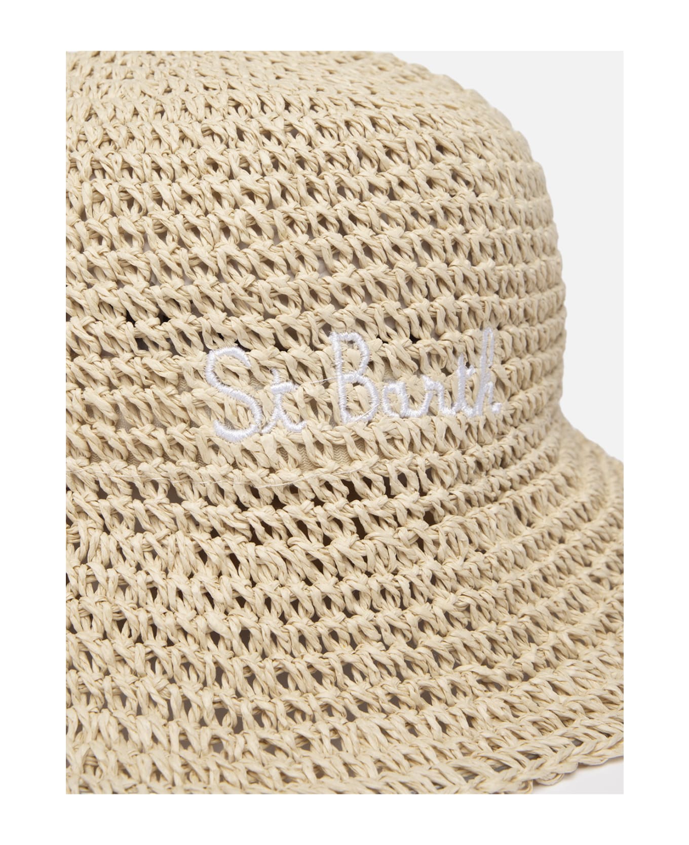 MC2 Saint Barth Bucket-style Straw Hat Polly - BEIGE