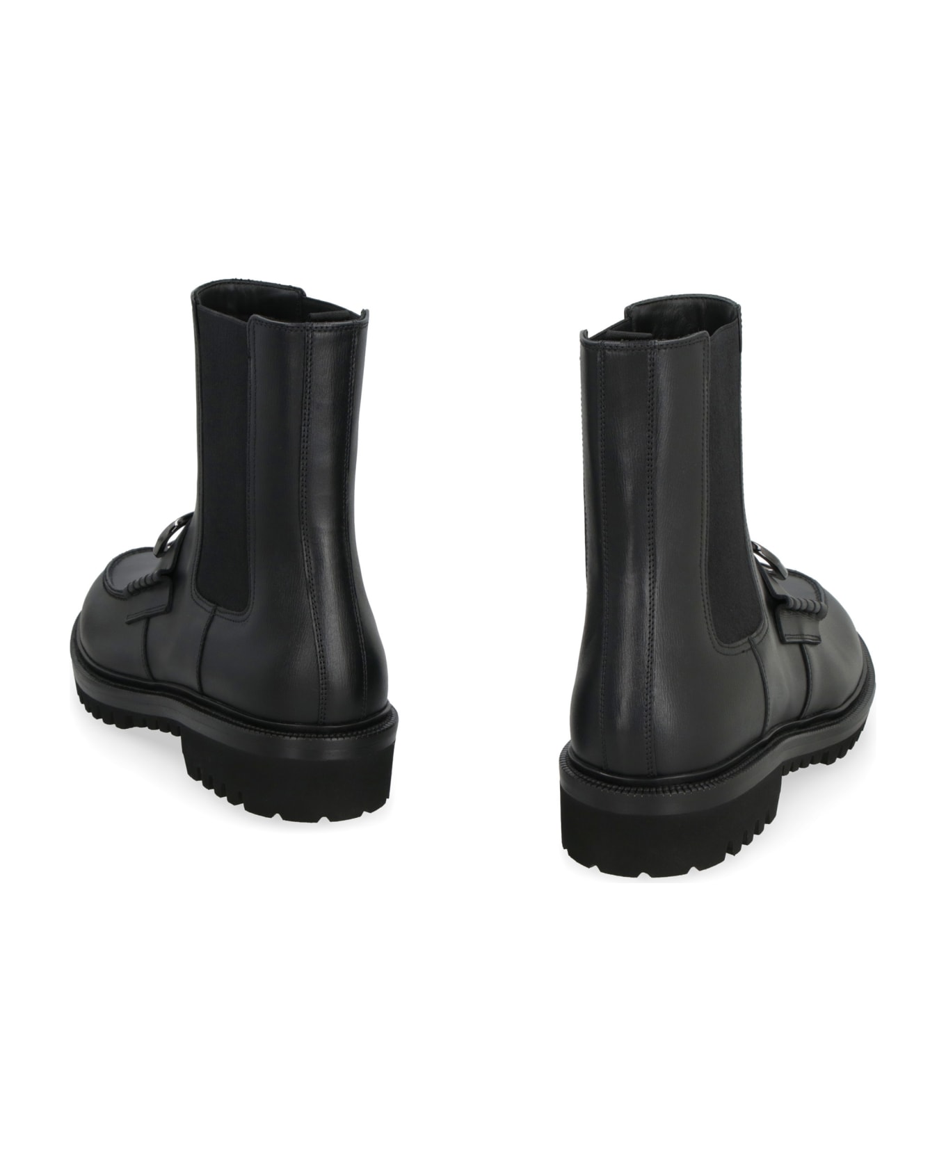 Valentino Garavani - Vlogo Leather Chelsea Boots - black ブーツ
