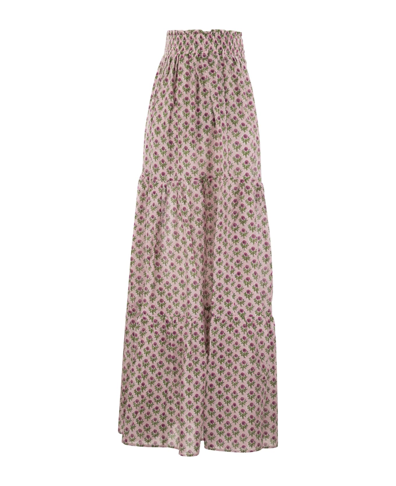 MC2 Saint Barth Cheyenne - Long Skirt In Cotton And Silk. - Pink スカート