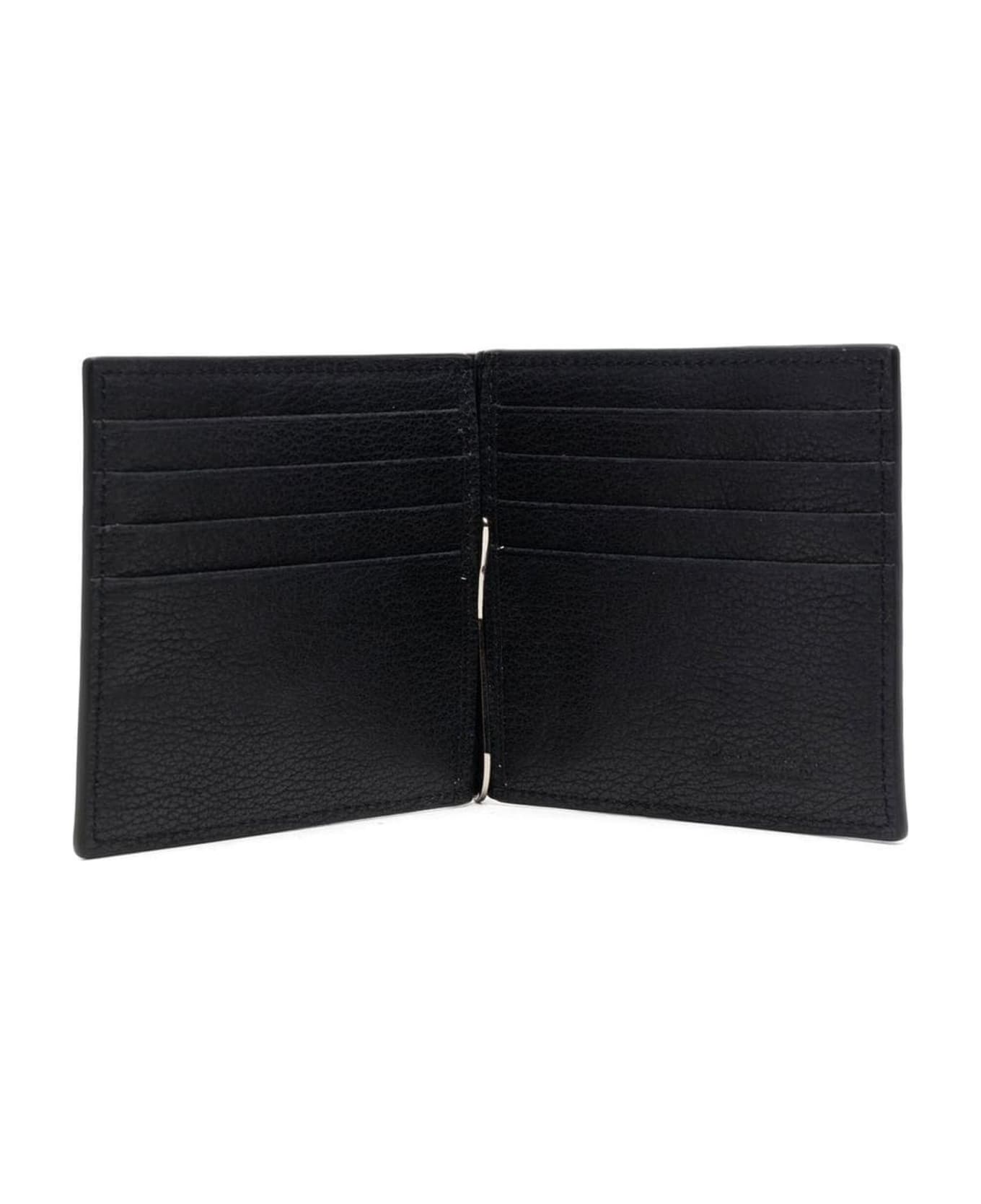 Orciani Black Calf Leather Wallet - Black
