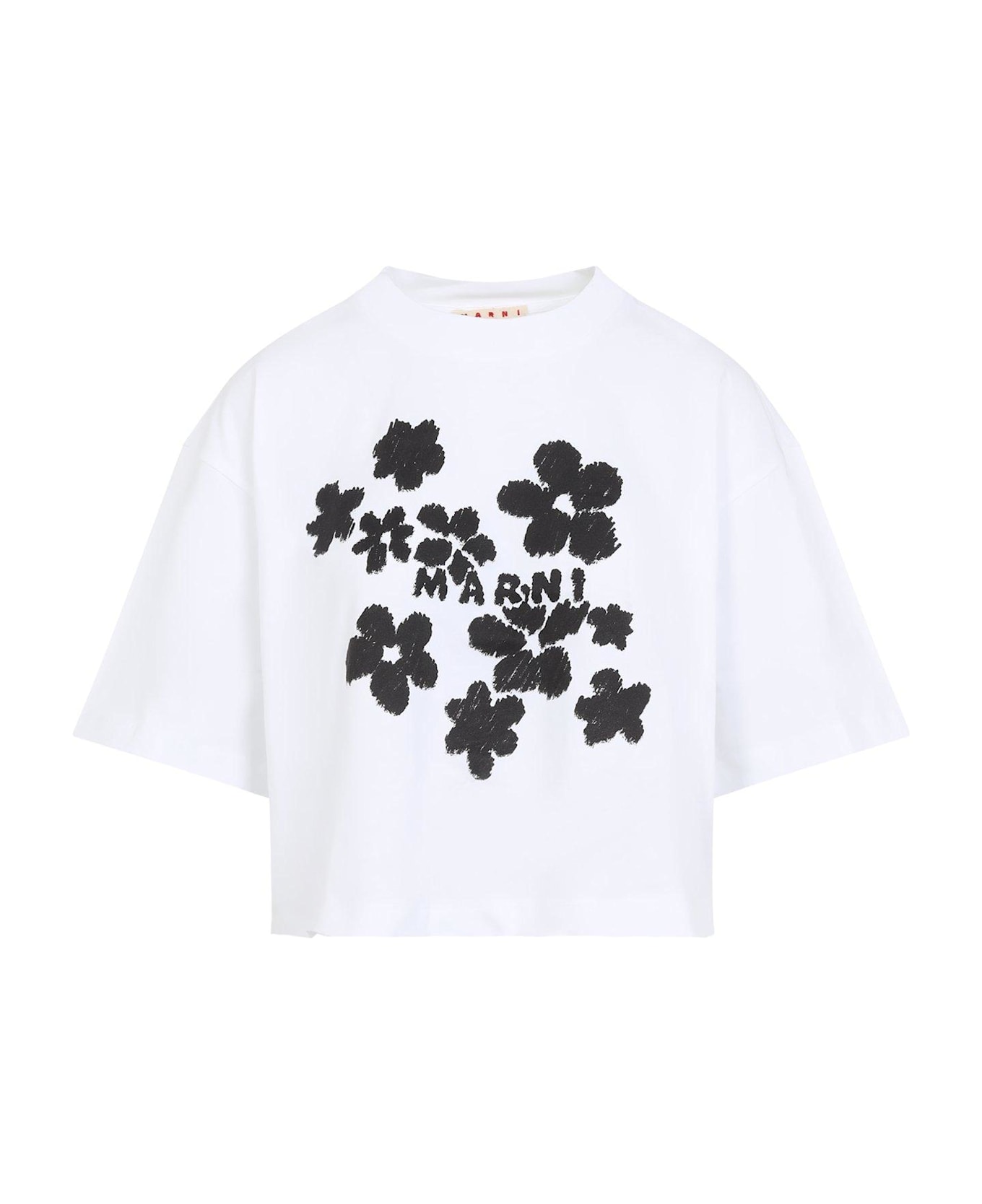Marni Daisy Garden Print Jersey T-shirt - LILY WHITE