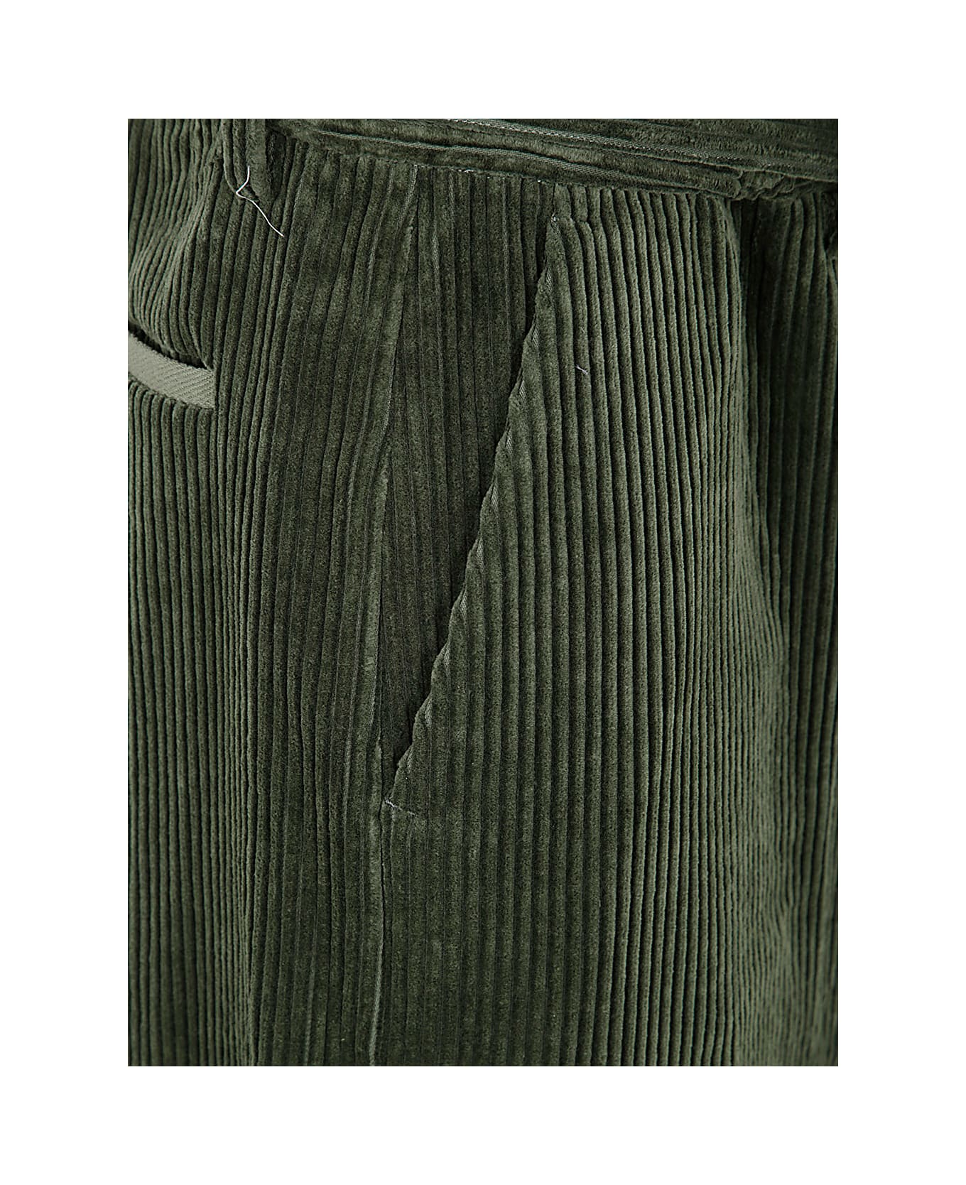 【SATIIIZ】Denen Button Brushed Corduroy Pants ERL Corduroy Pants in Dark Brown | SVD USA