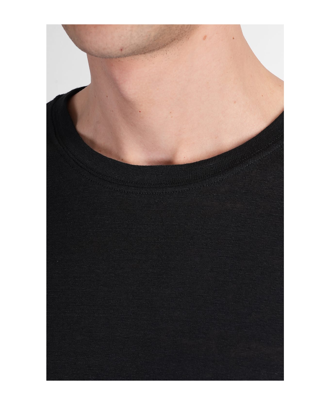 Lardini T-shirt In Black Linen - black